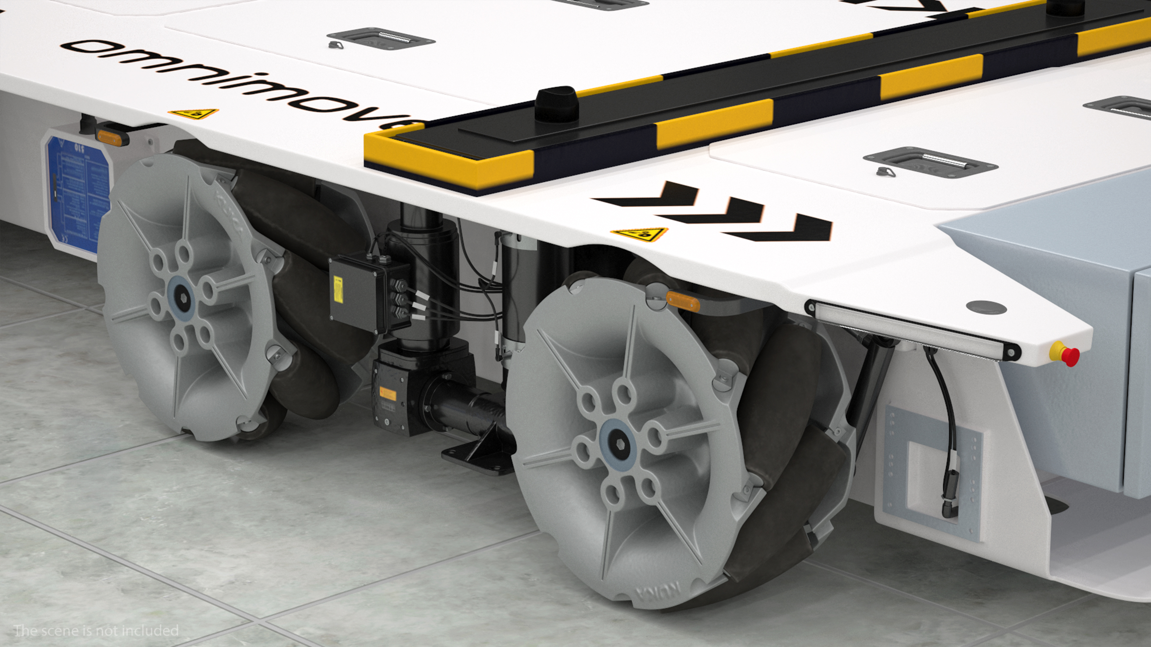 3D White Omnimove Mobile Platform KUKA Rigged for Maya