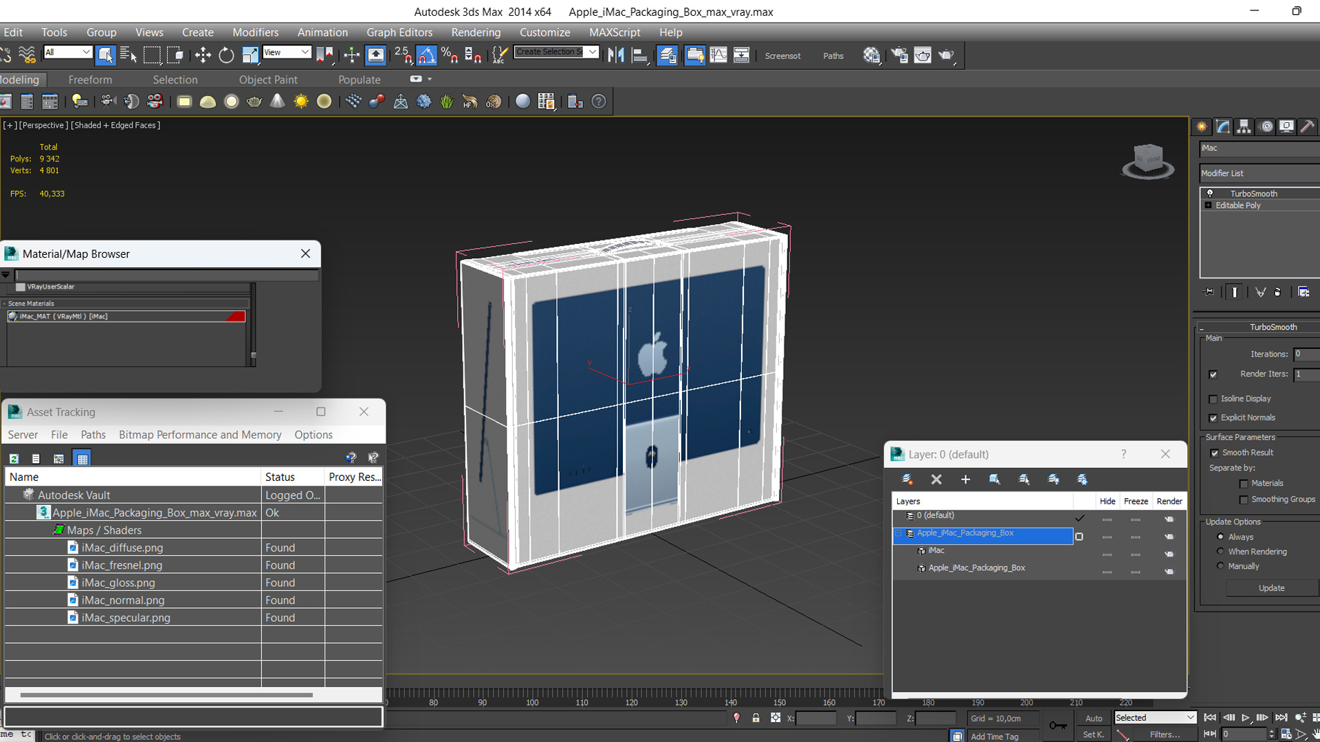 Apple iMac Packaging Box 3D model