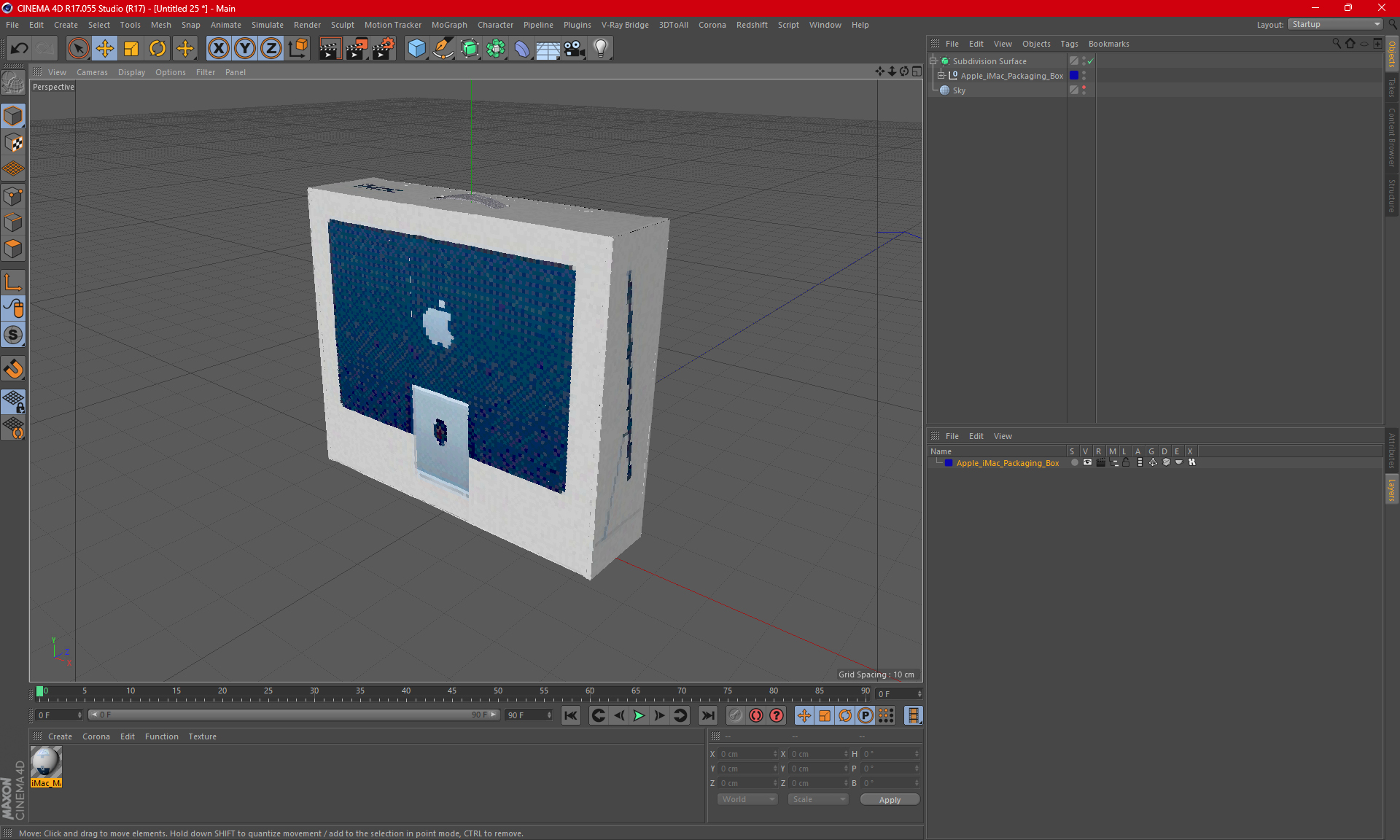 Apple iMac Packaging Box 3D model