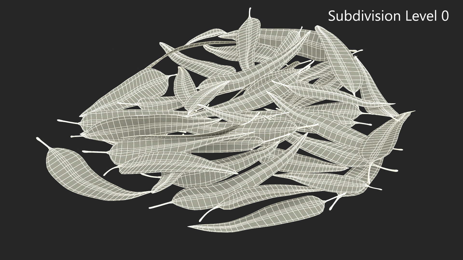 3D Pile of Fresh Eucalyptus Leaves