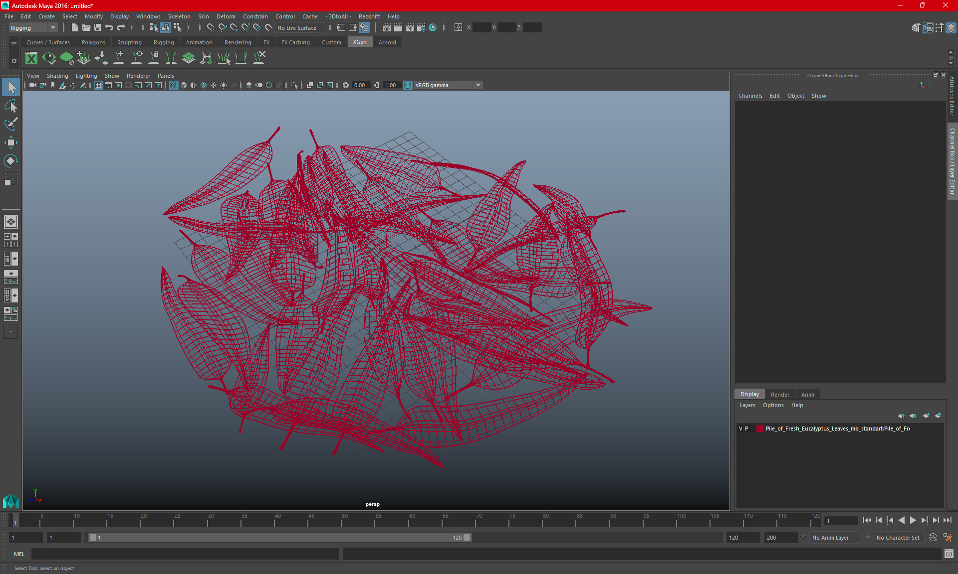 3D Pile of Fresh Eucalyptus Leaves