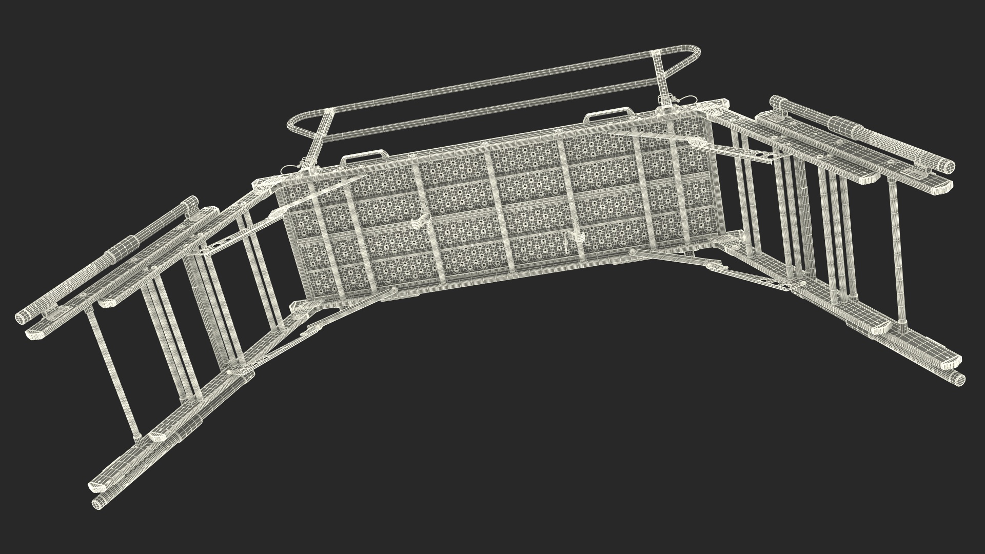 Rescue Platform with Stairs Rigged 3D model