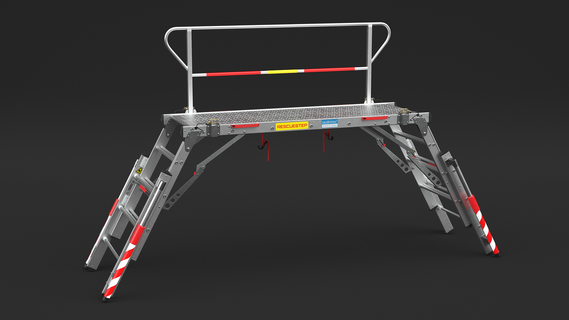 Rescue Platform with Stairs Rigged 3D model