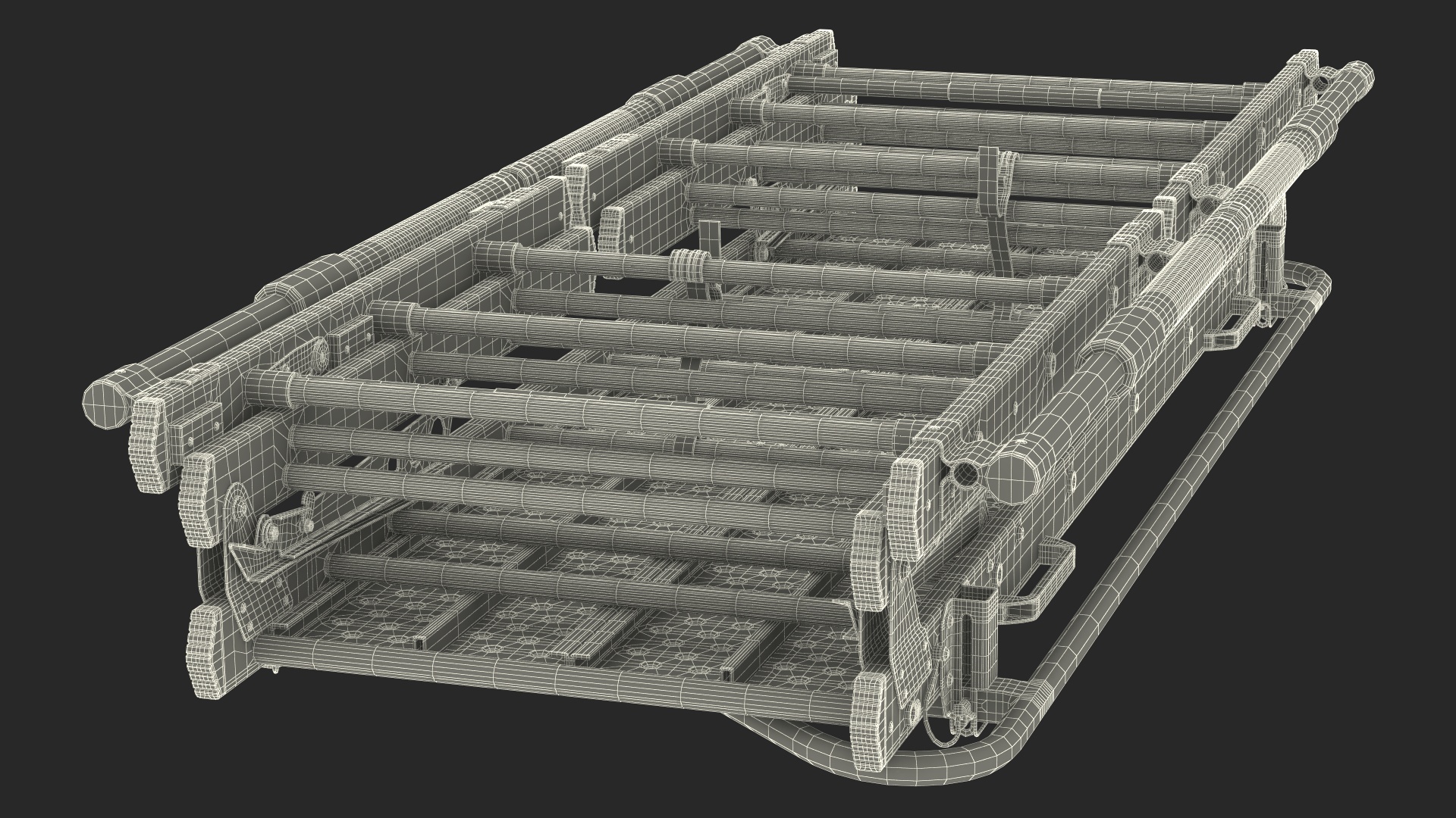 Rescue Platform with Stairs Rigged 3D model