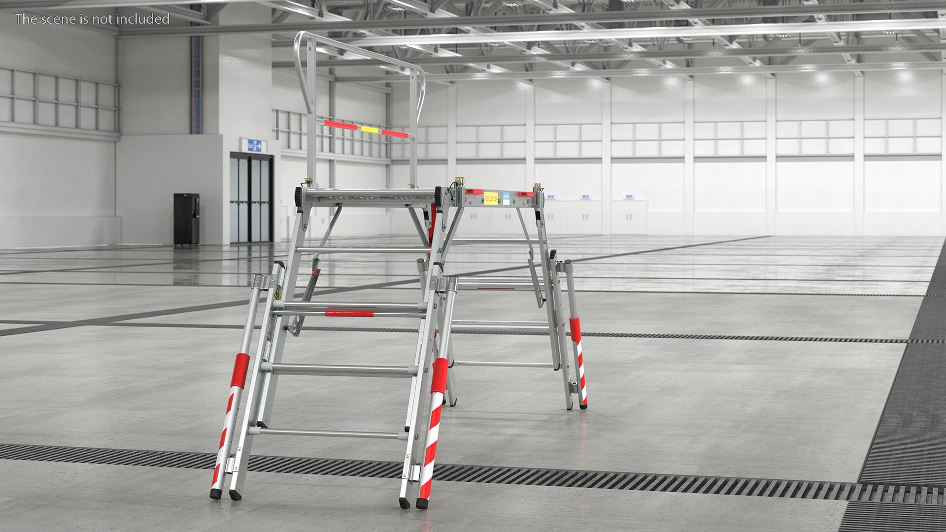 Rescue Platform with Stairs Rigged 3D model