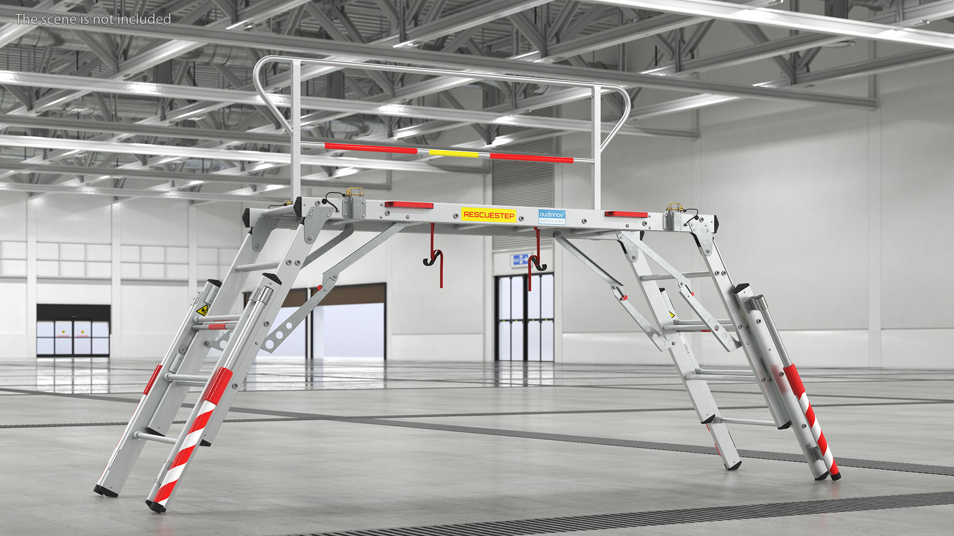 Rescue Platform with Stairs Rigged 3D model