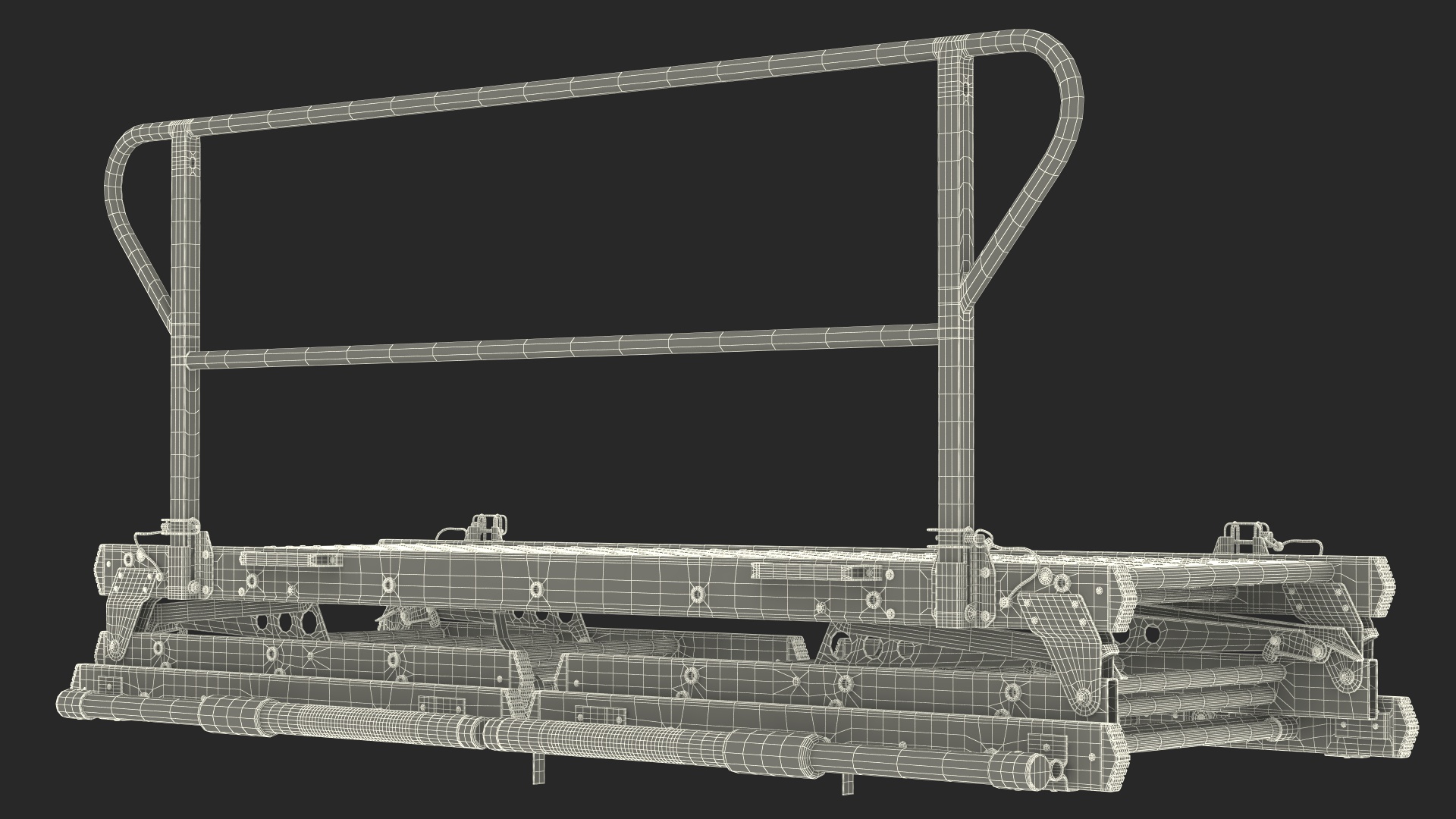 Rescue Platform with Stairs Rigged 3D model
