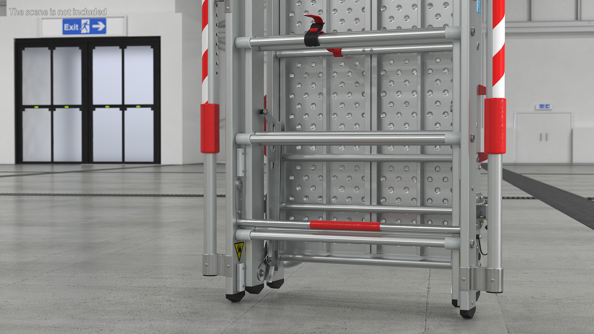 Rescue Platform with Stairs Rigged 3D model