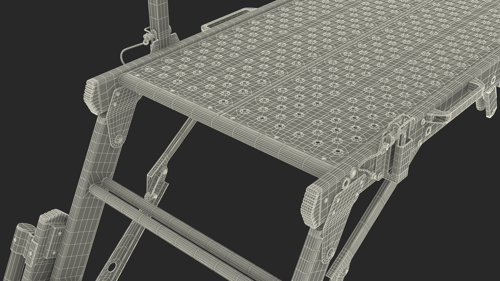 Rescue Platform with Stairs Rigged 3D model