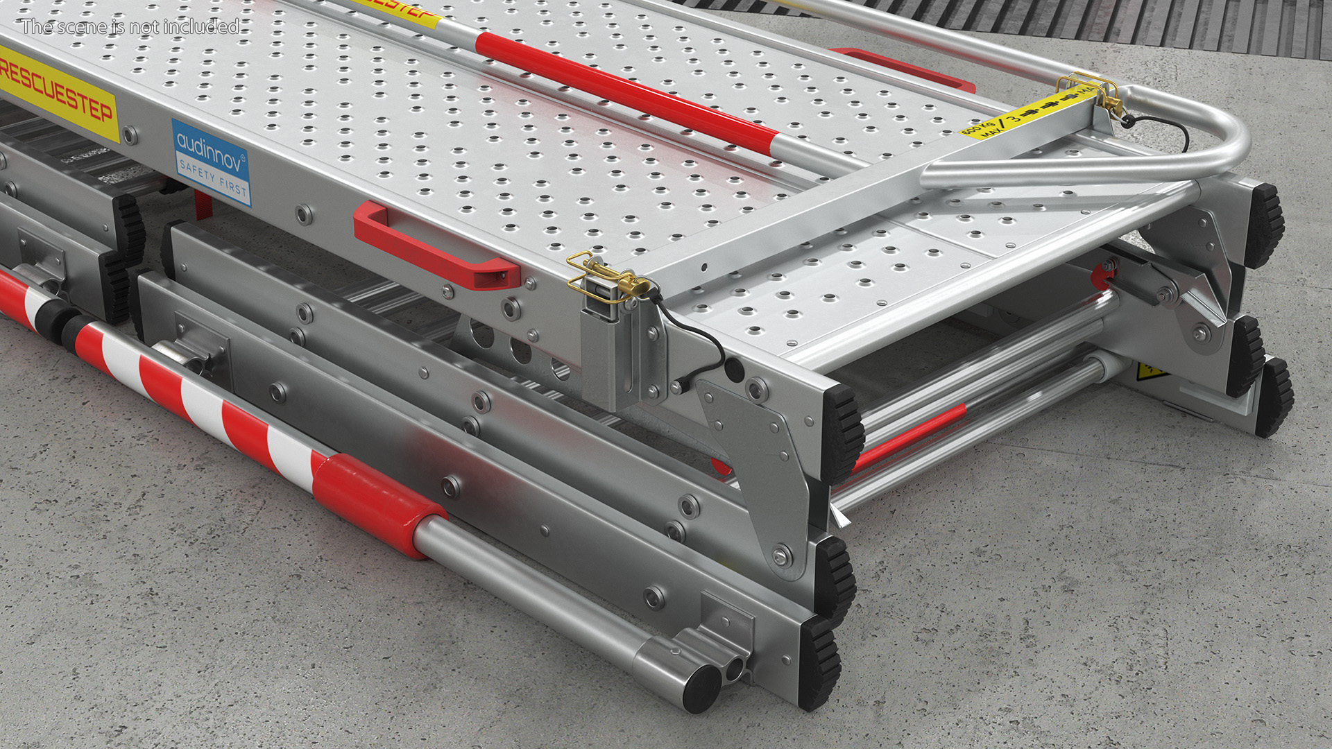 Rescue Platform with Stairs Rigged 3D model