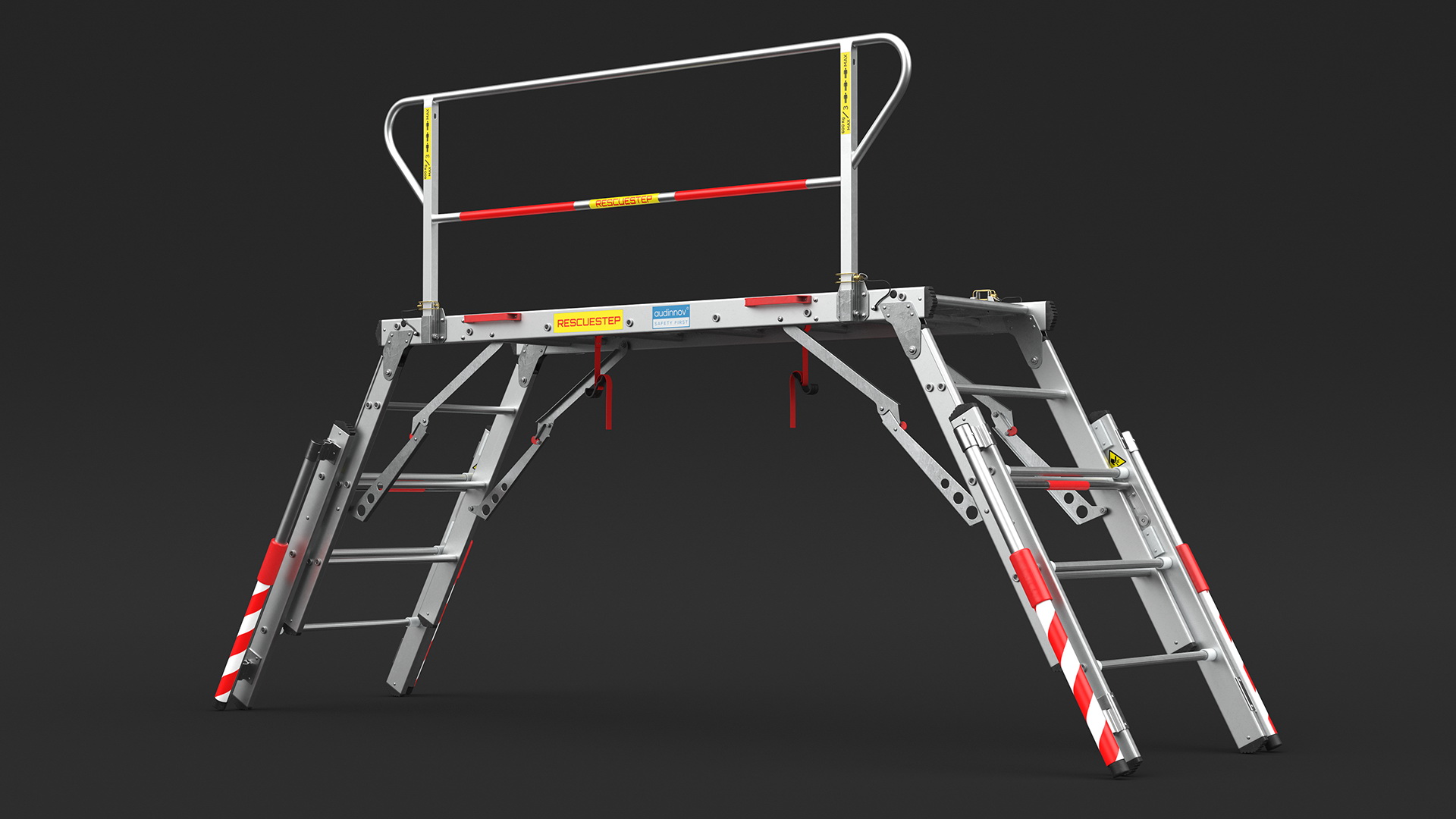 Rescue Platform with Stairs Rigged 3D model