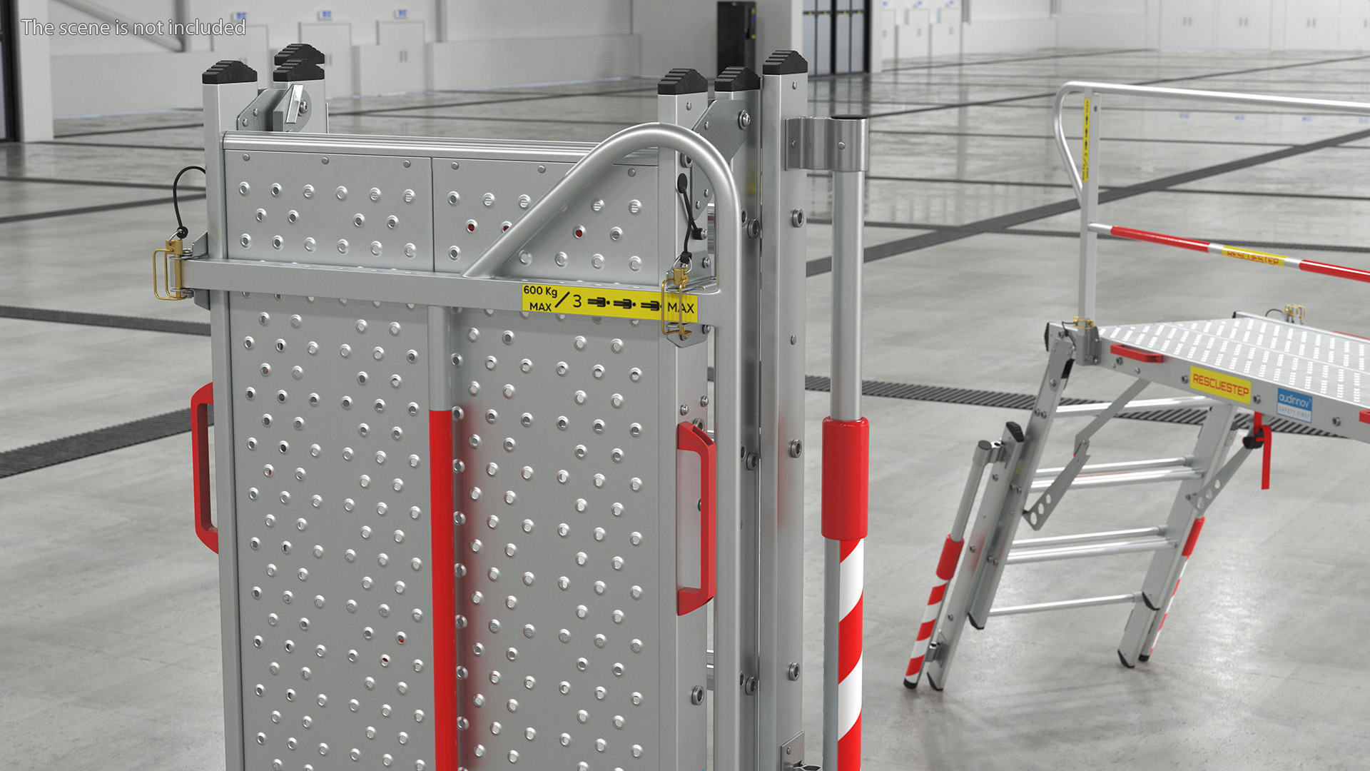 Rescue Platform with Stairs Rigged 3D model