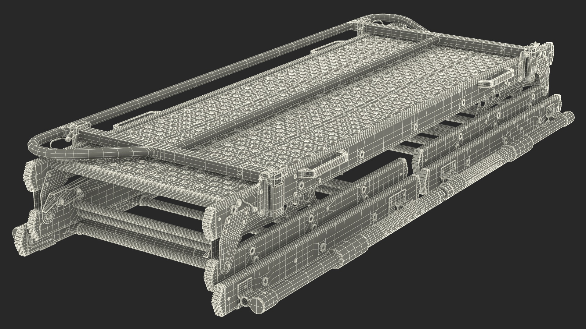 Rescue Platform with Stairs Rigged 3D model