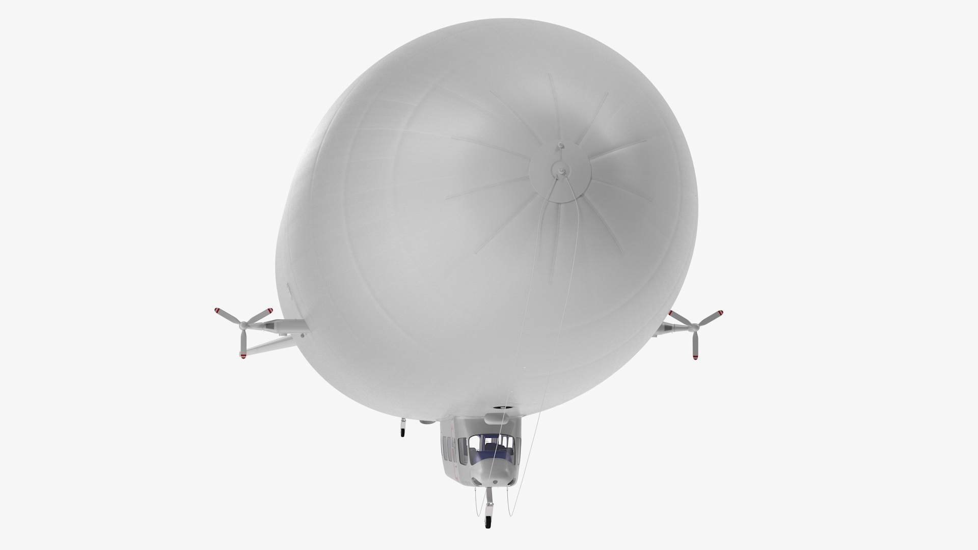 3D Blimp Airship Generic Rigged model