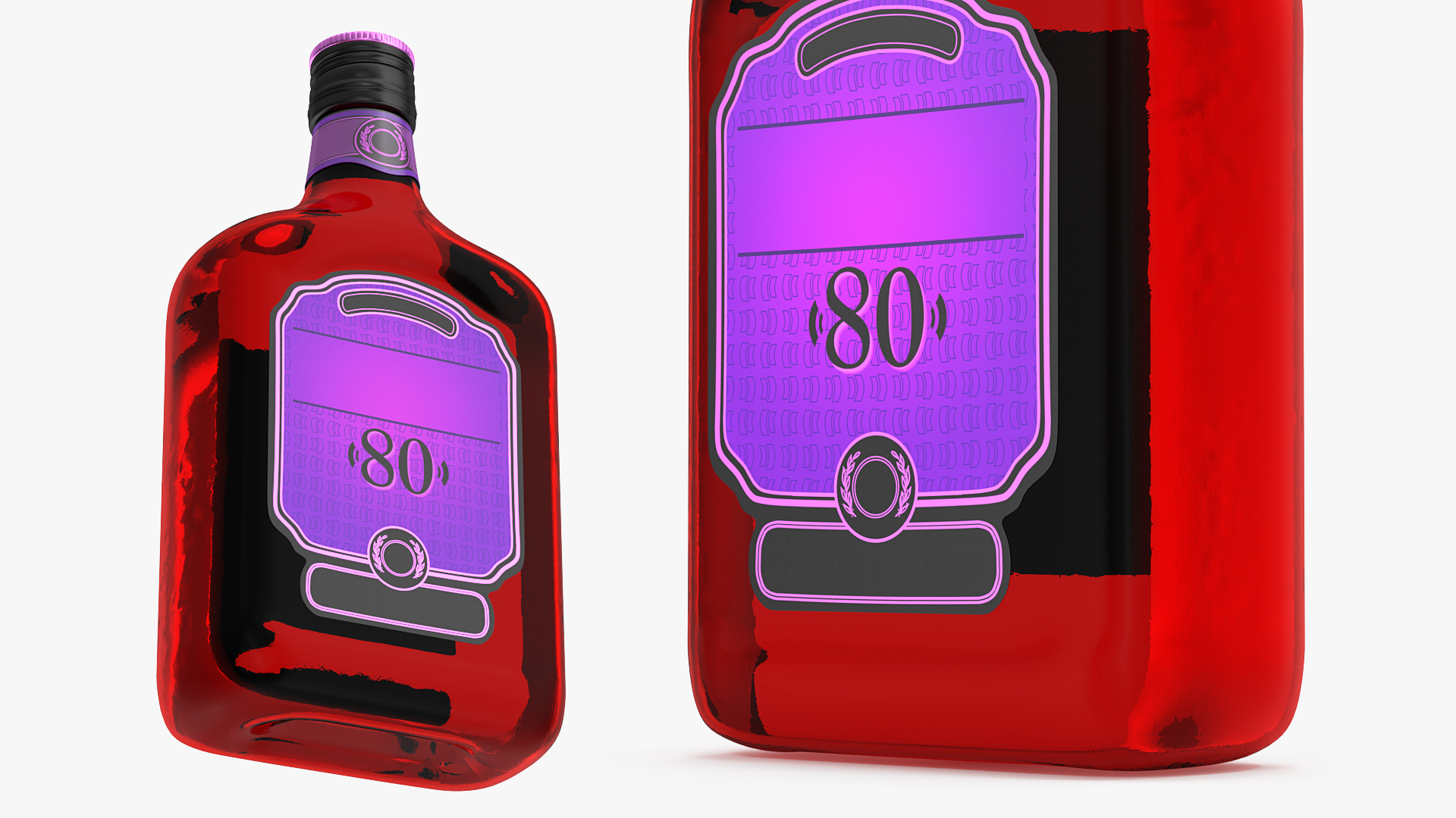 Rum Bottle 80 vol 3D