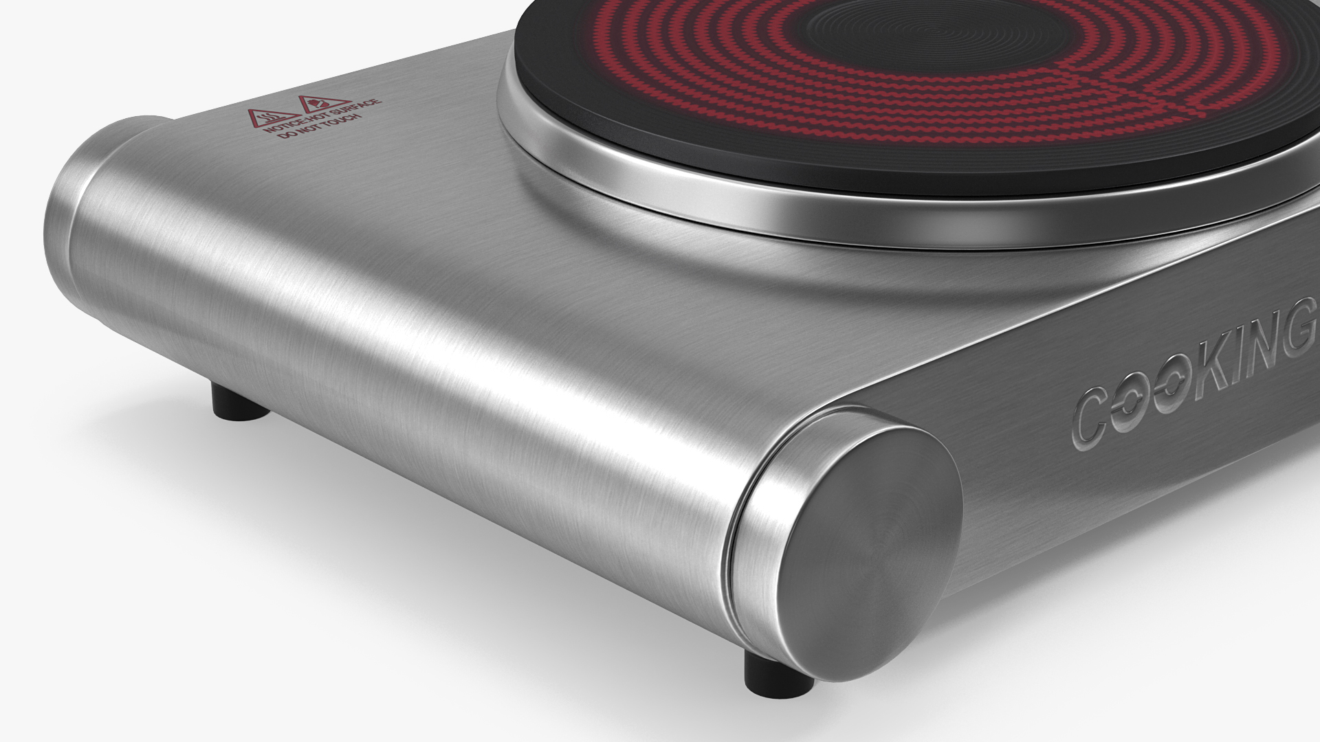 3D model Electric Stove Single Burner Switched On