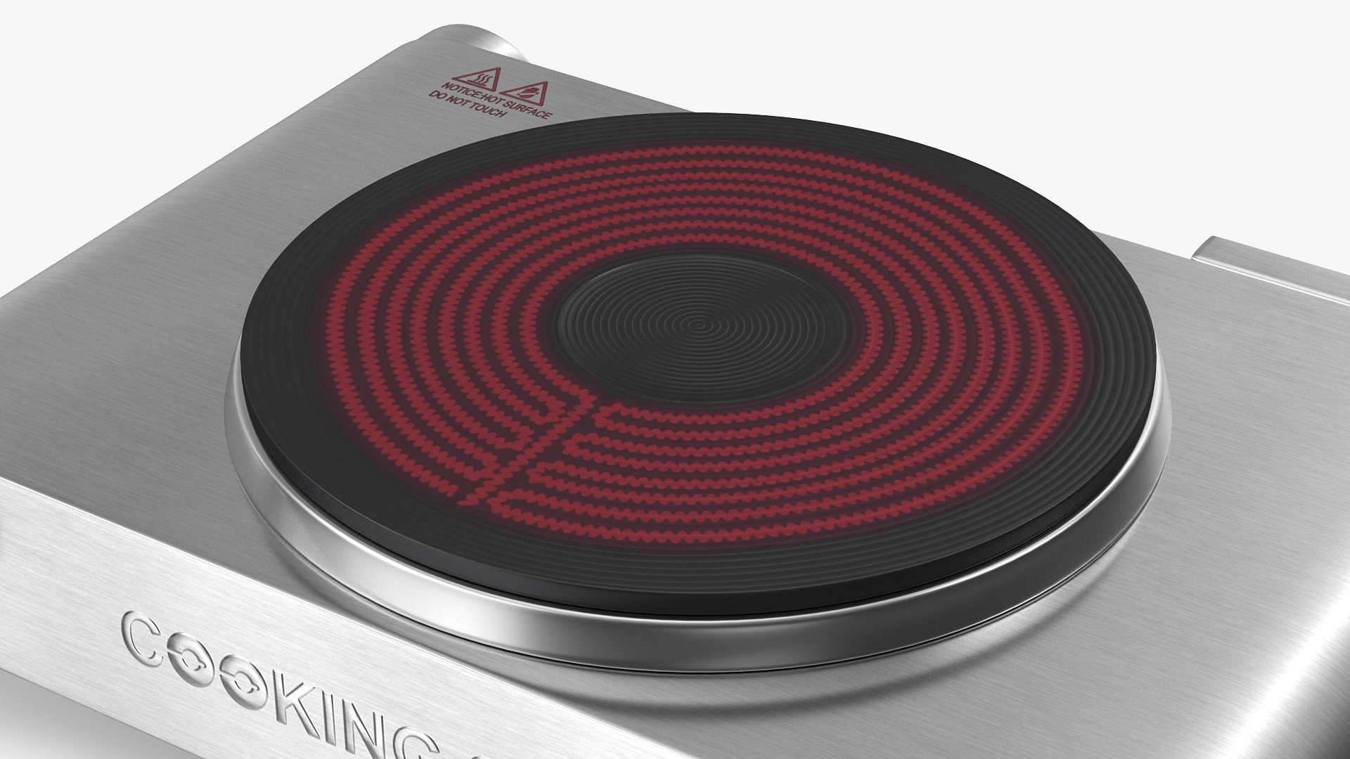 3D model Electric Stove Single Burner Switched On