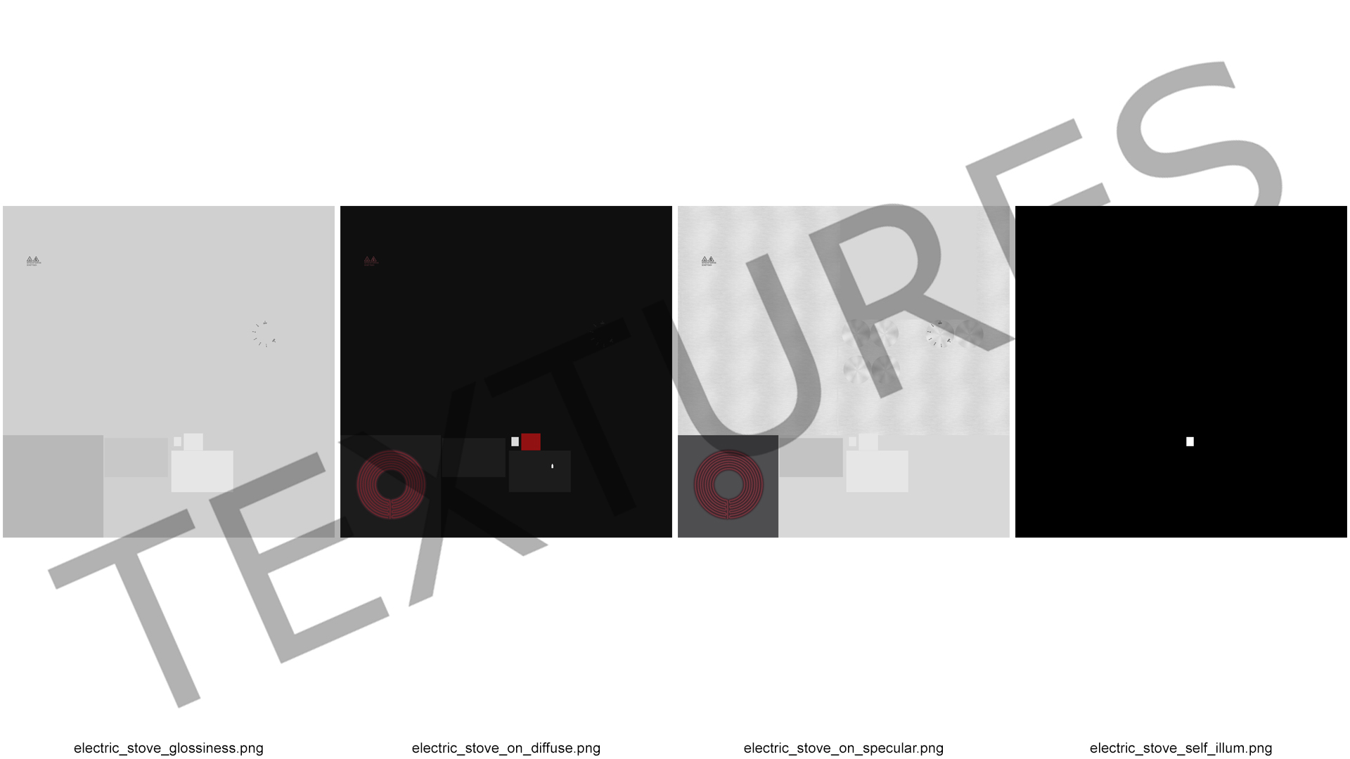 3D model Electric Stove Single Burner Switched On