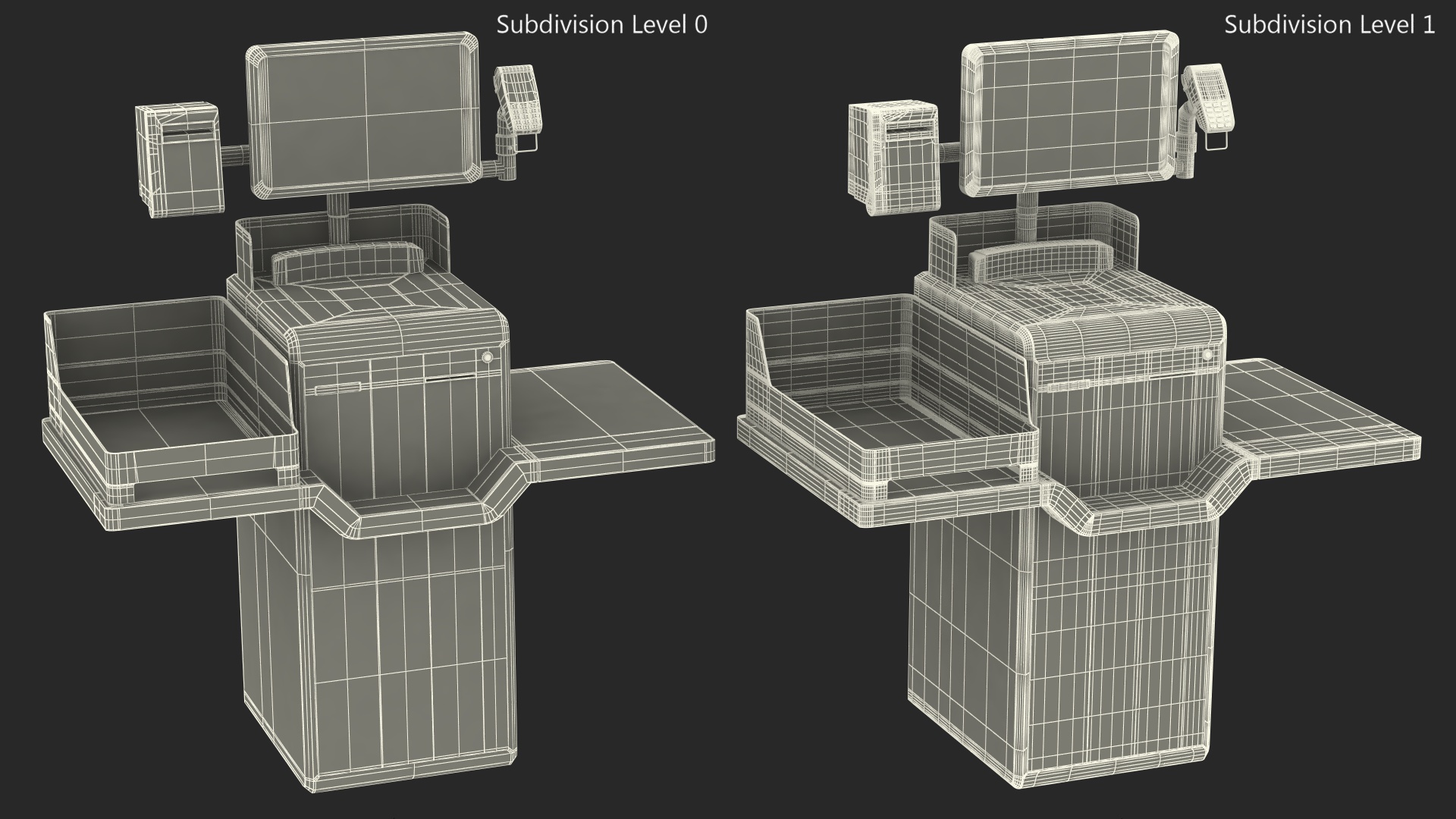 System for Self Checkout StrongPoint Switched Off 3D model