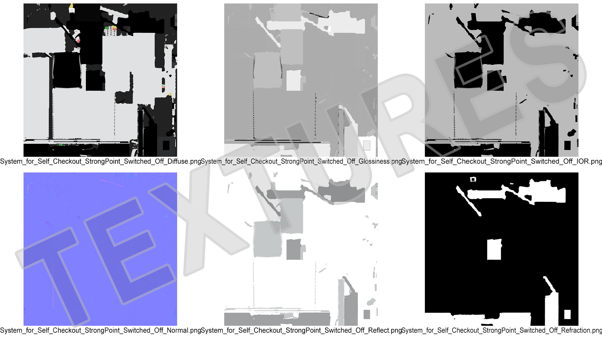 System for Self Checkout StrongPoint Switched Off 3D model