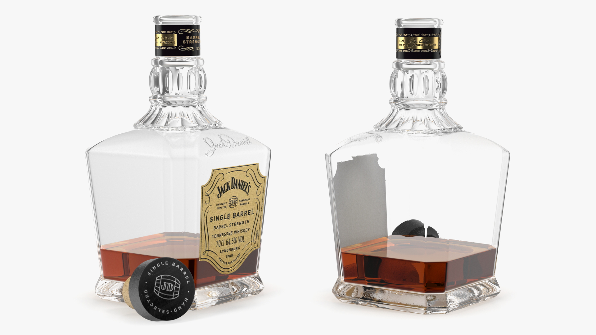 Jack Daniels Light Single-Barrel Opened 3D model