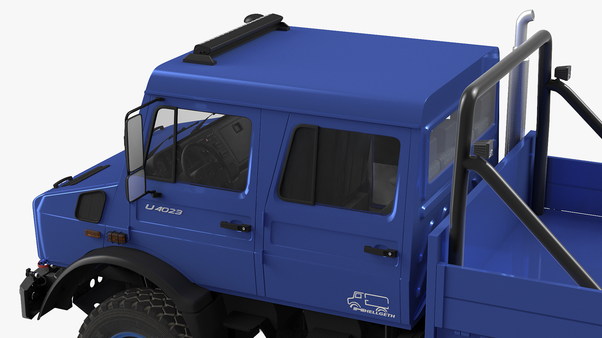 Mercedes Benz Unimog 4023 Off Road Vehicle Rigged 3D model