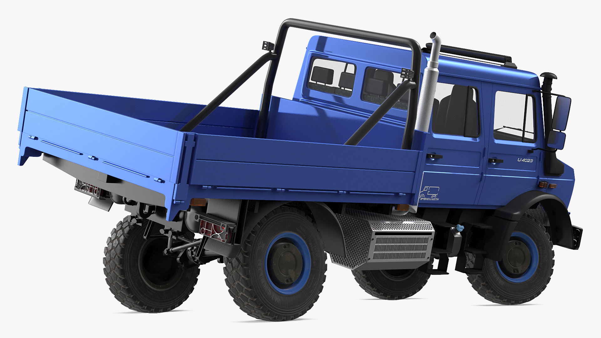 Mercedes Benz Unimog 4023 Off Road Vehicle Rigged 3D model