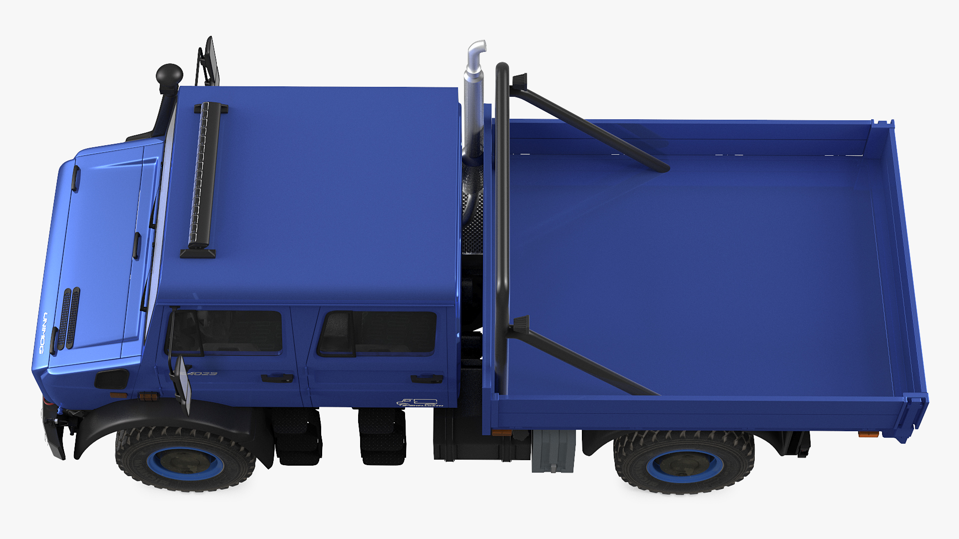 Mercedes Benz Unimog 4023 Off Road Vehicle Rigged 3D model