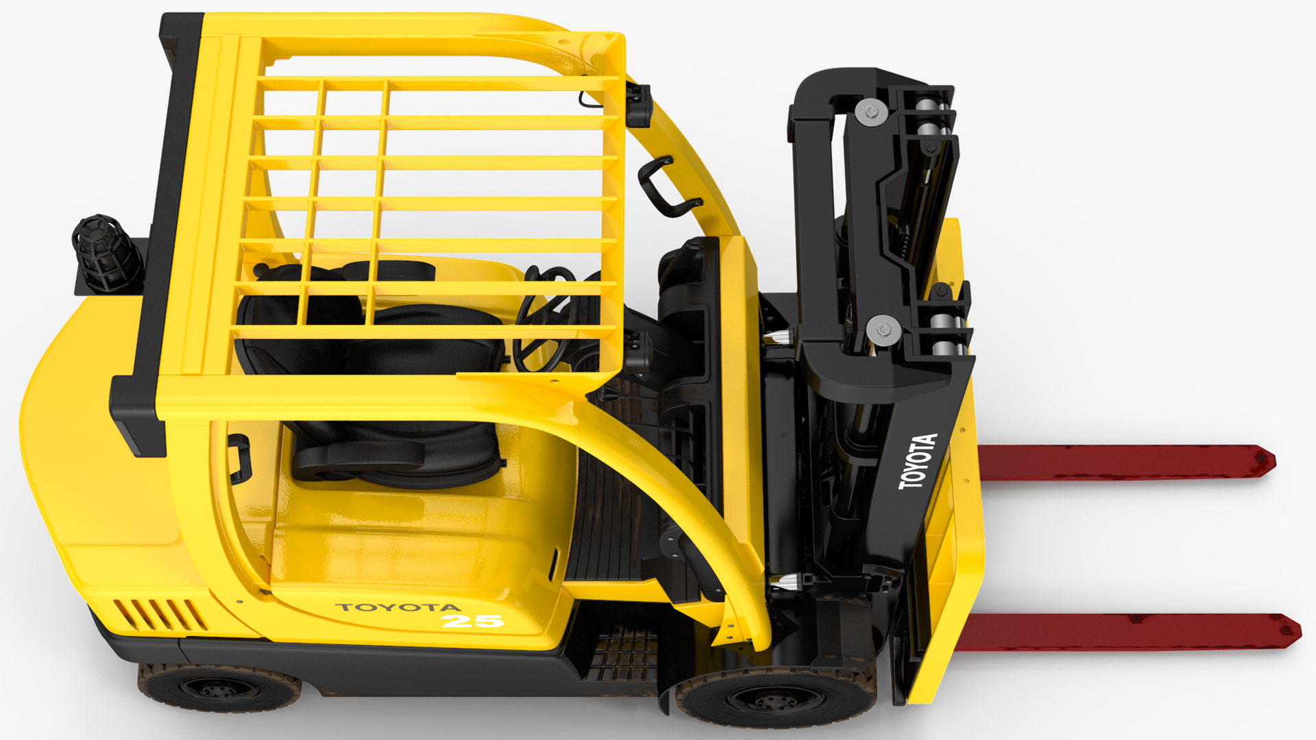 3D model Toyota Core Electric Forklift Rigged for Cinema 4D
