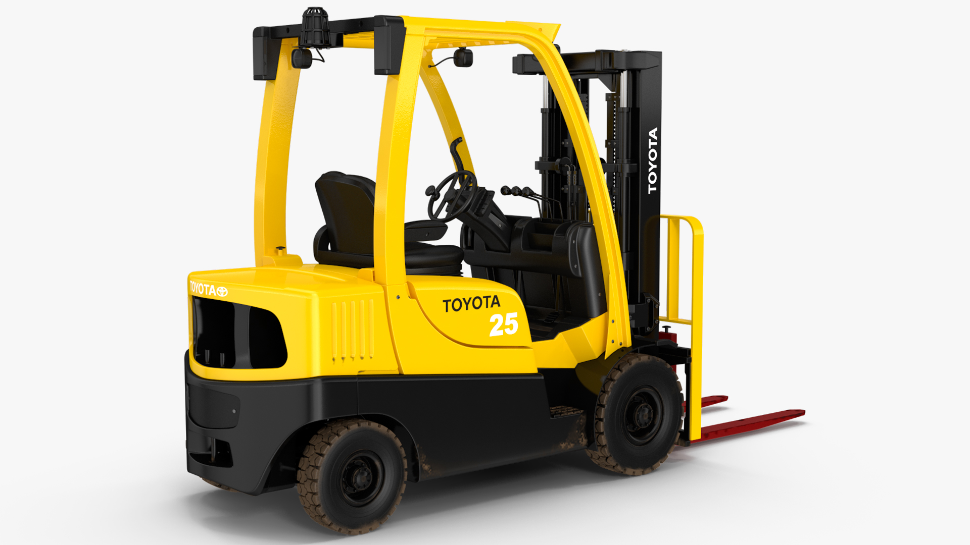 3D model Toyota Core Electric Forklift Rigged for Cinema 4D