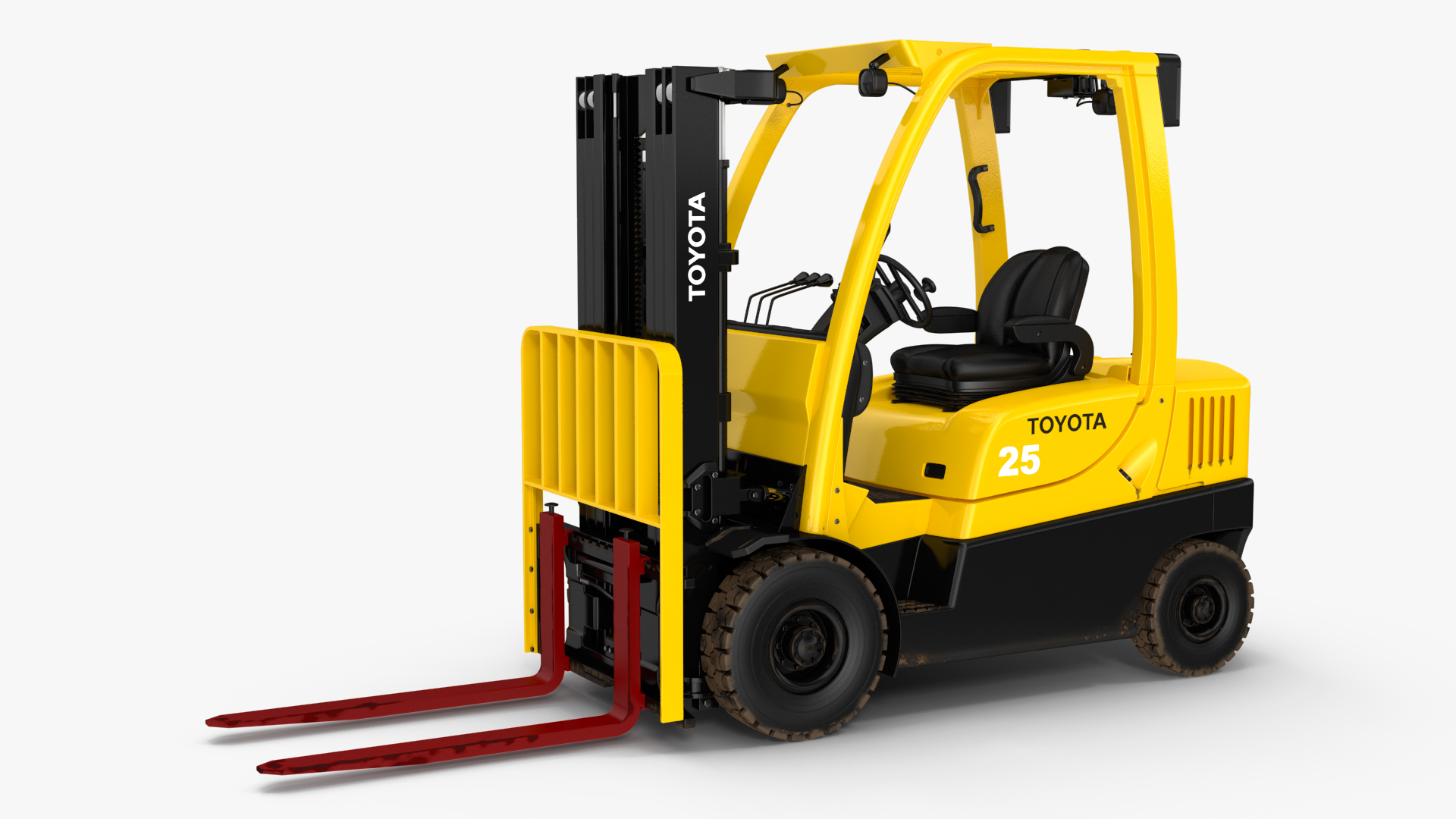 3D model Toyota Core Electric Forklift Rigged for Cinema 4D