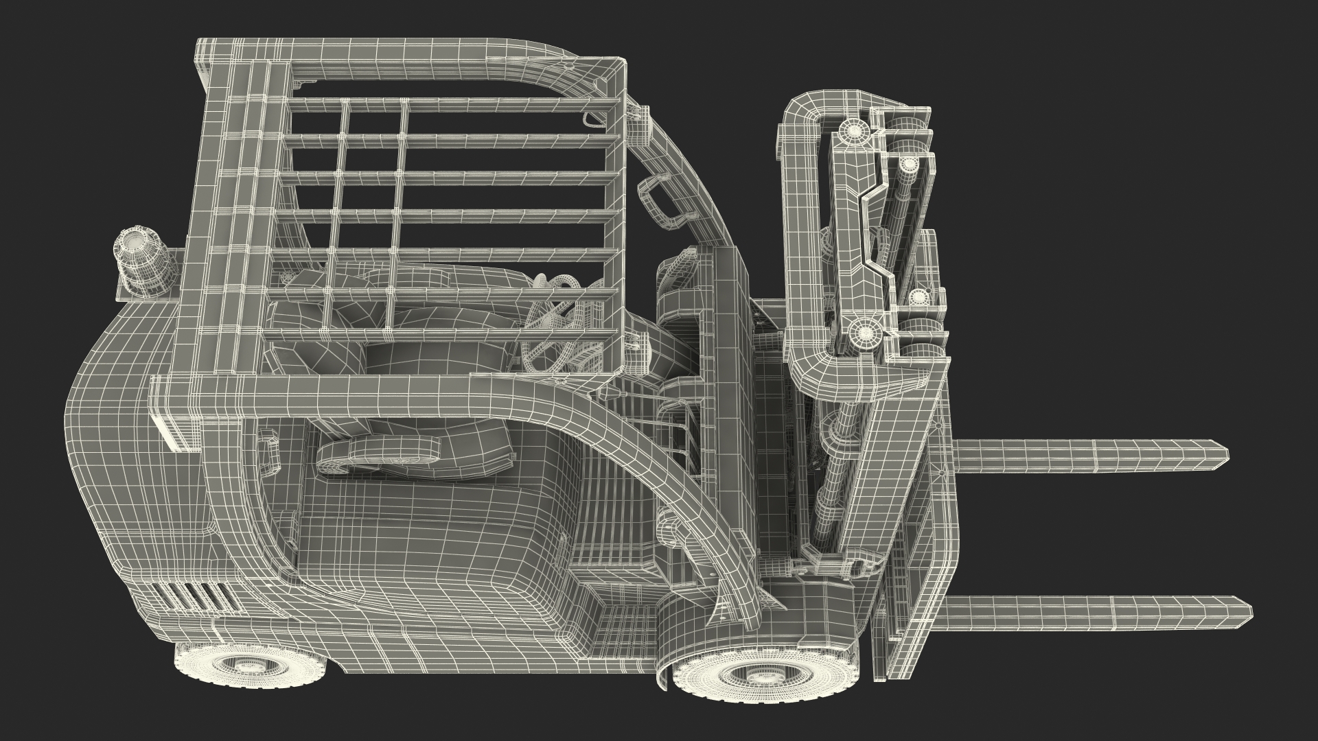 3D model Toyota Core Electric Forklift Rigged for Cinema 4D