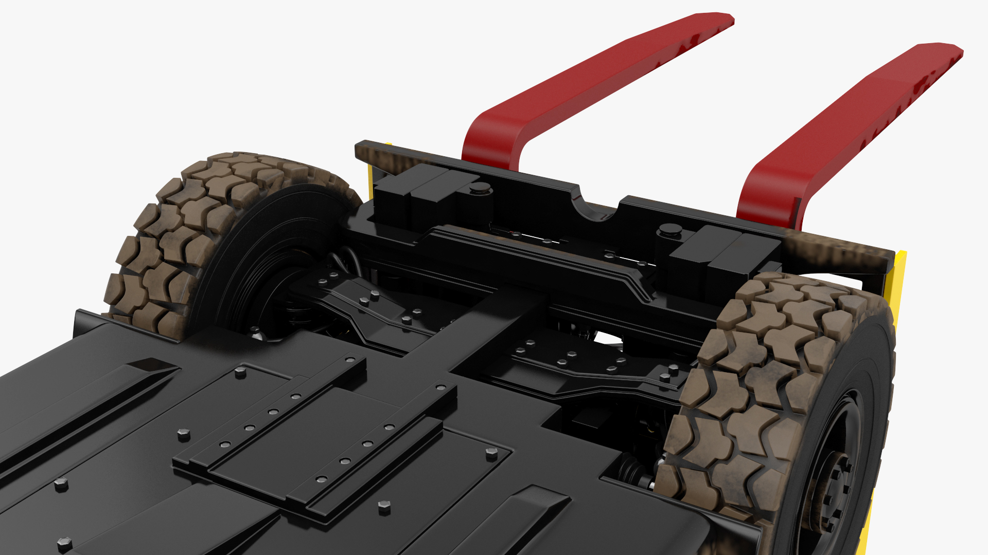 3D model Toyota Core Electric Forklift Rigged for Cinema 4D