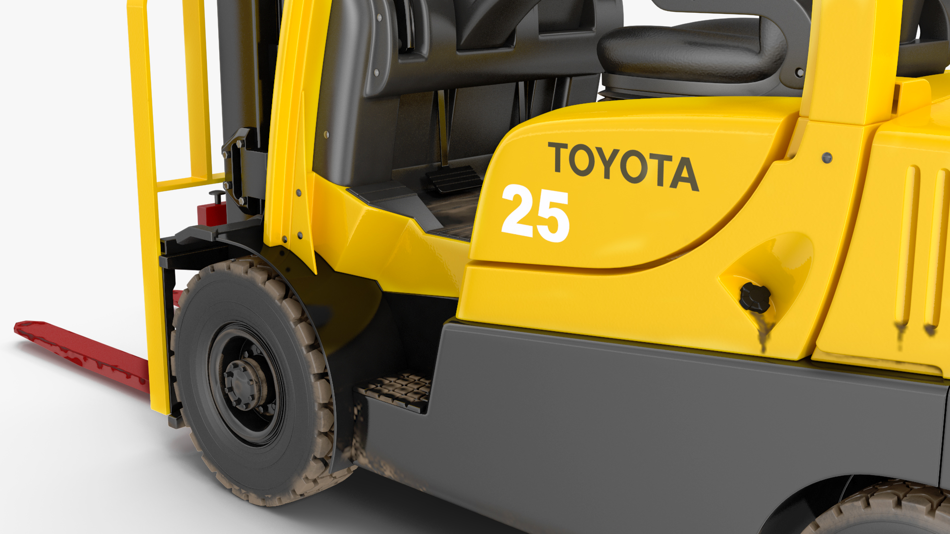 3D model Toyota Core Electric Forklift Rigged for Cinema 4D