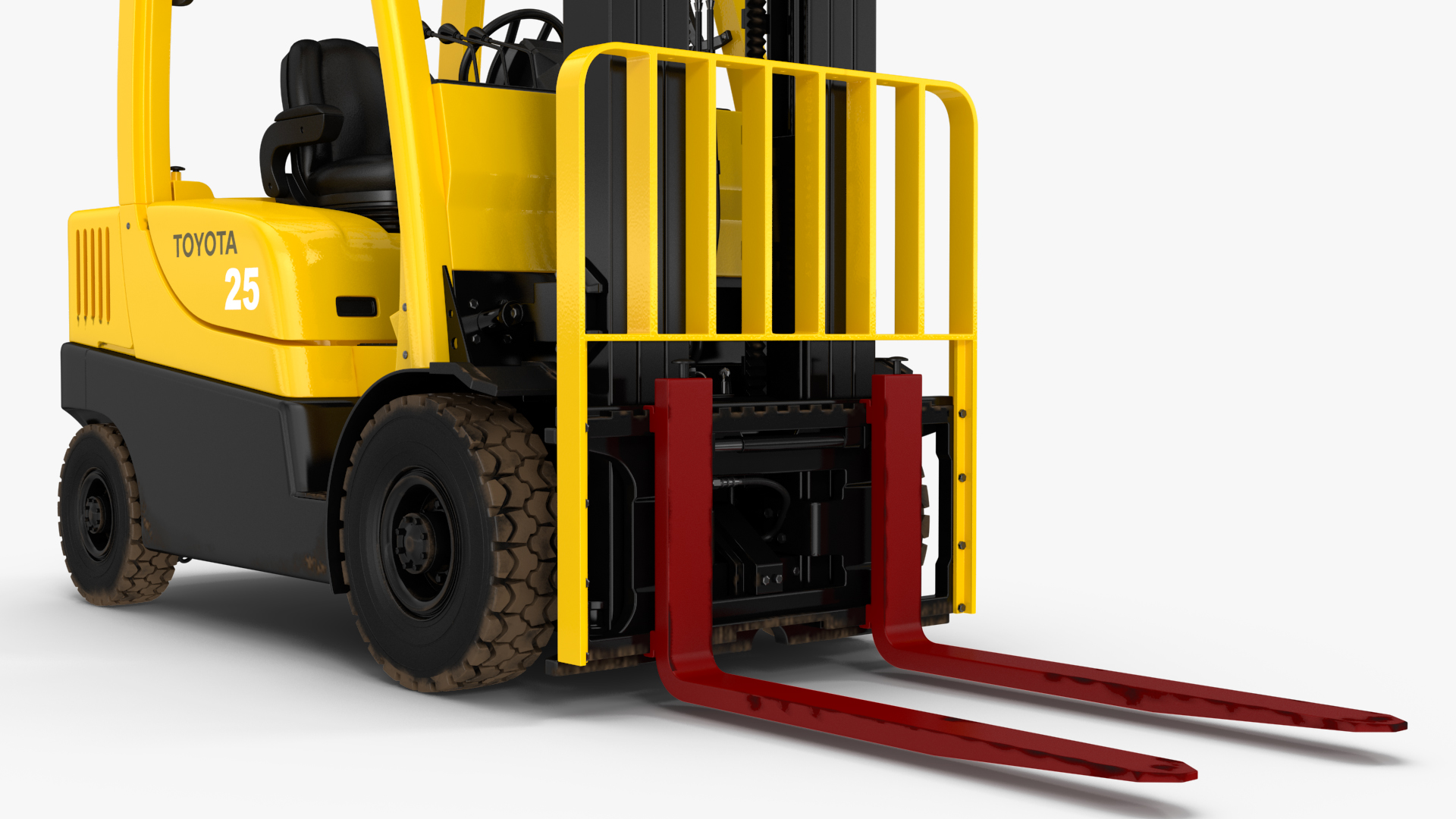 3D model Toyota Core Electric Forklift Rigged for Cinema 4D