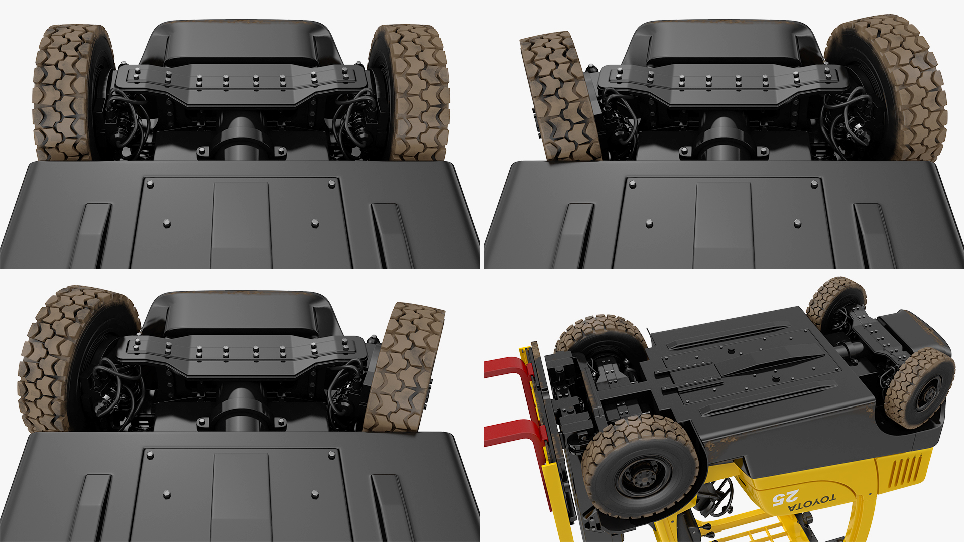 3D model Toyota Core Electric Forklift Rigged for Cinema 4D