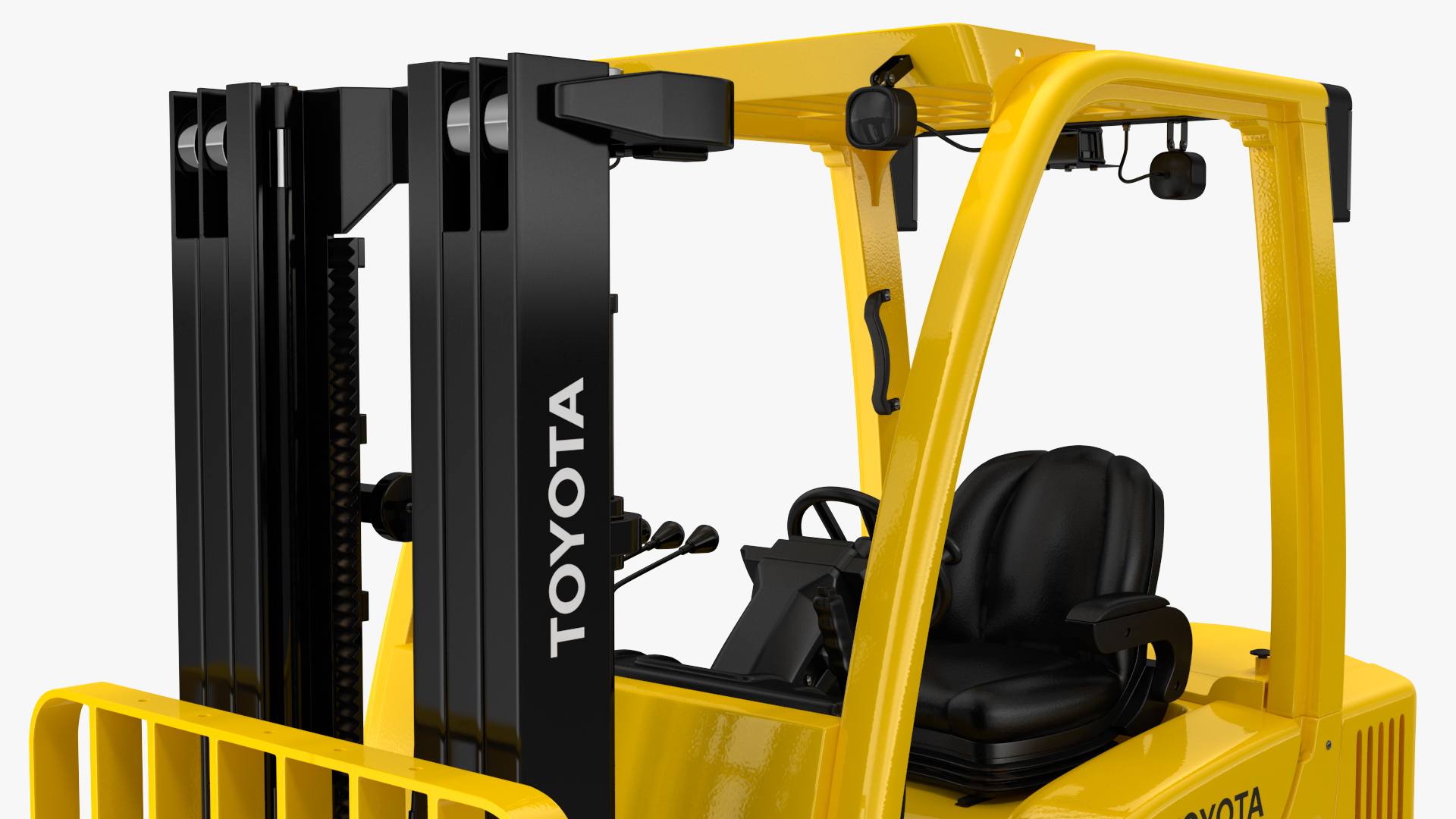 3D model Toyota Core Electric Forklift Rigged for Cinema 4D