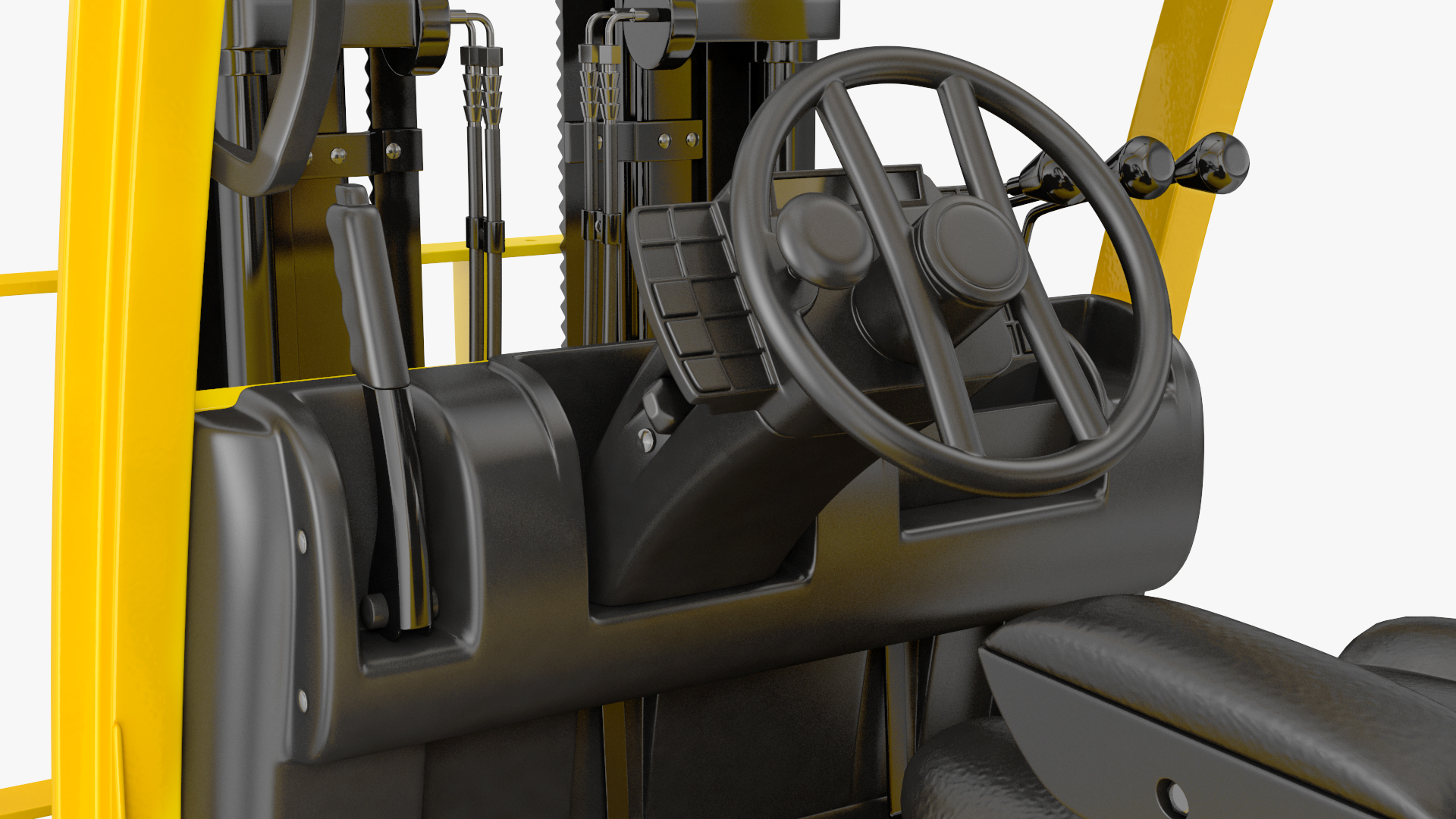 3D model Toyota Core Electric Forklift Rigged for Cinema 4D