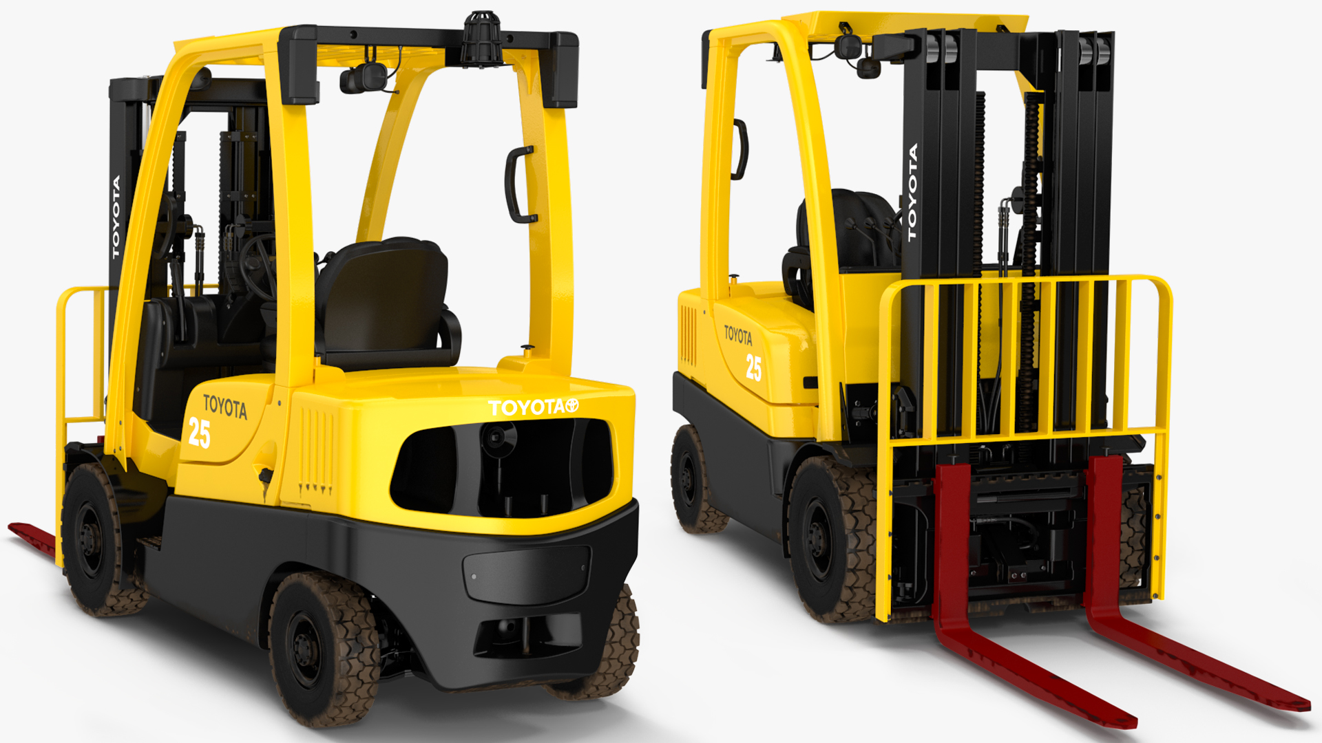 3D model Toyota Core Electric Forklift Rigged for Cinema 4D