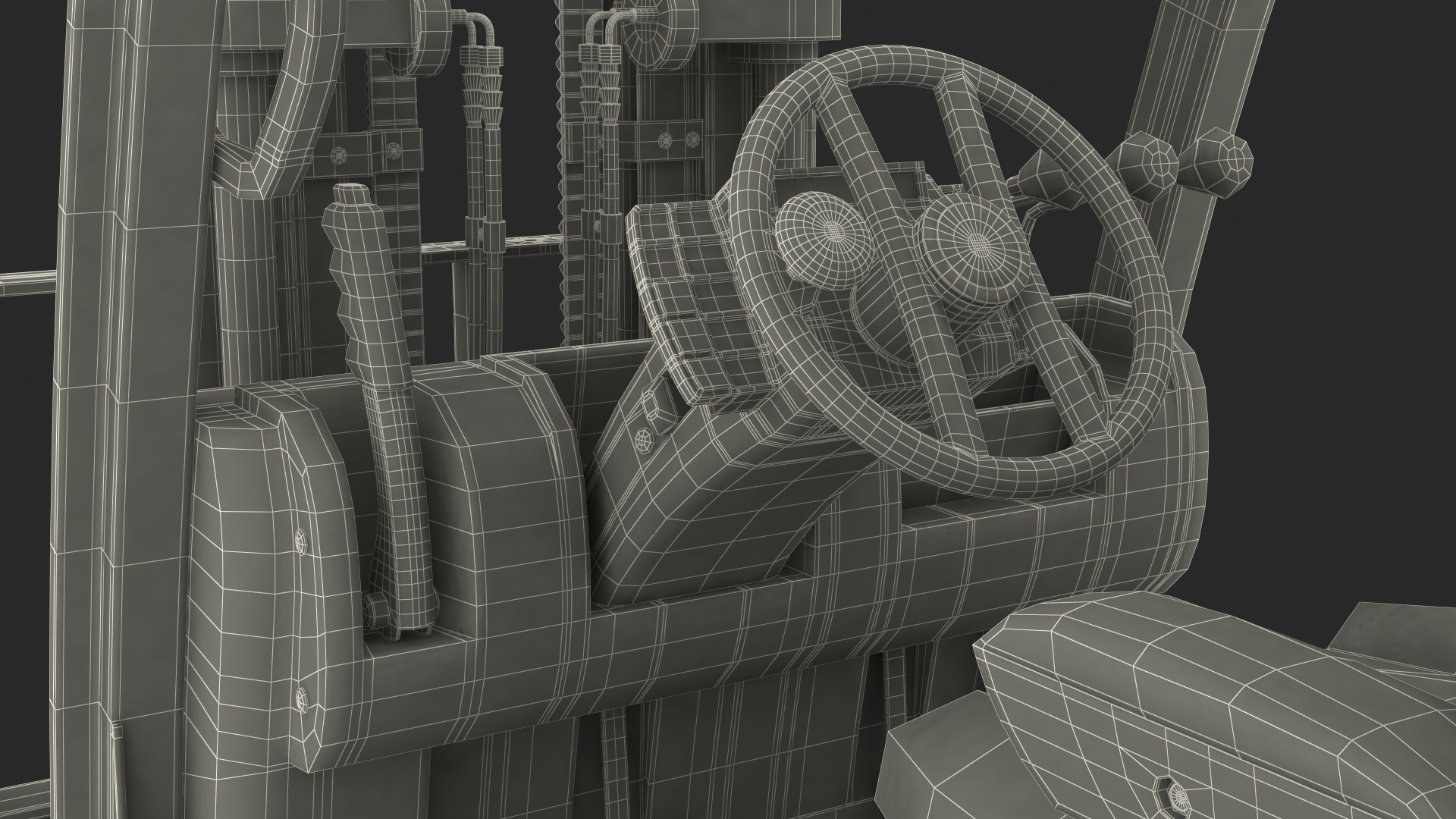 3D model Toyota Core Electric Forklift Rigged for Cinema 4D