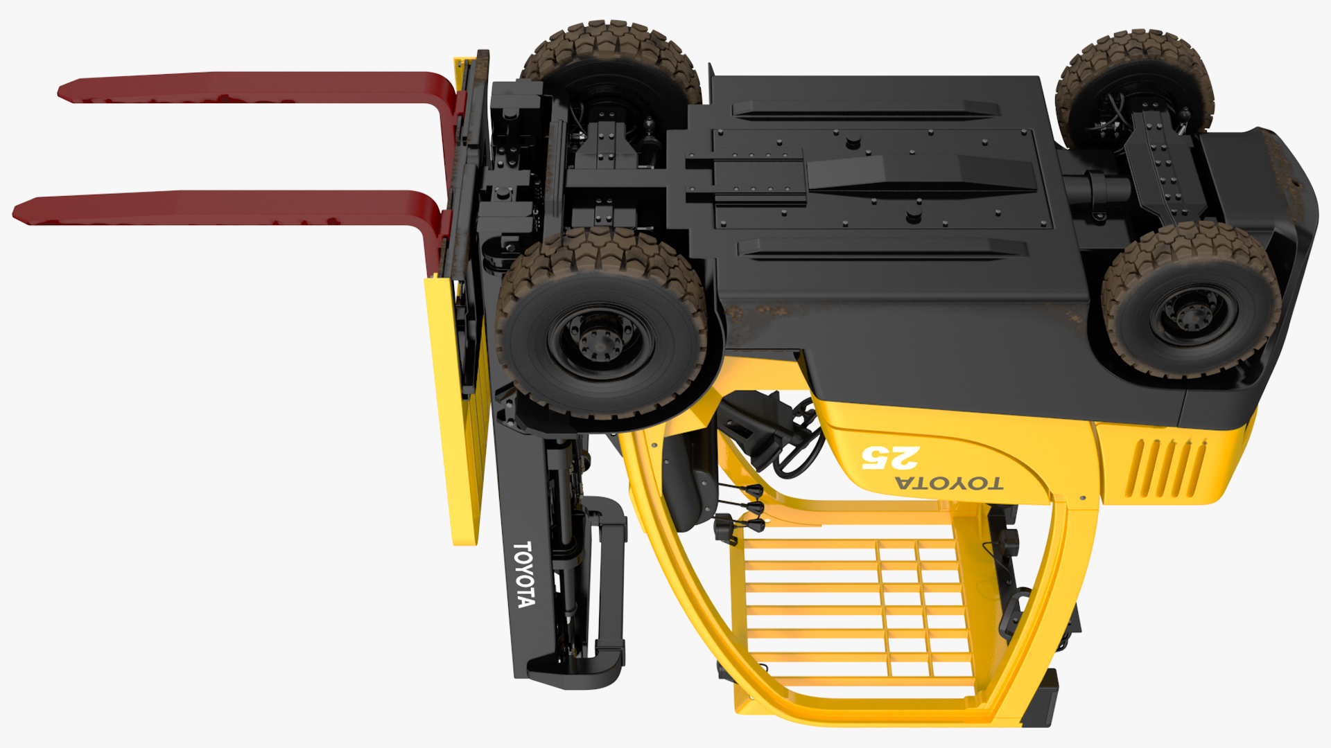 3D model Toyota Core Electric Forklift Rigged for Cinema 4D