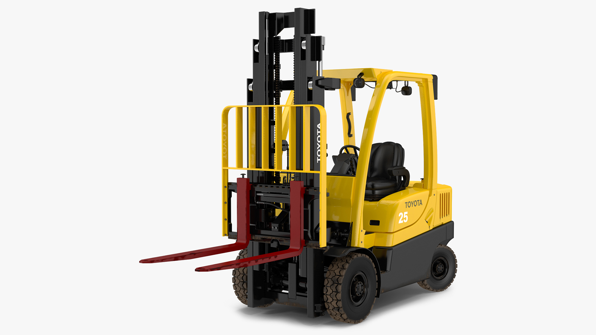3D model Toyota Core Electric Forklift Rigged for Cinema 4D