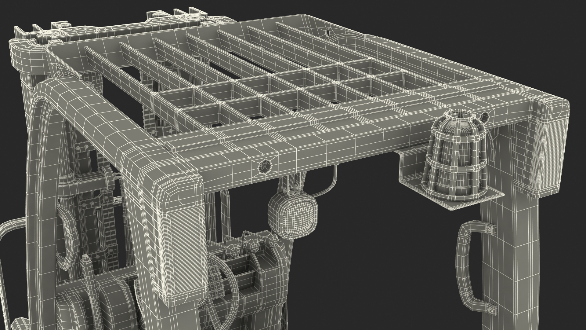 3D model Toyota Core Electric Forklift Rigged for Cinema 4D
