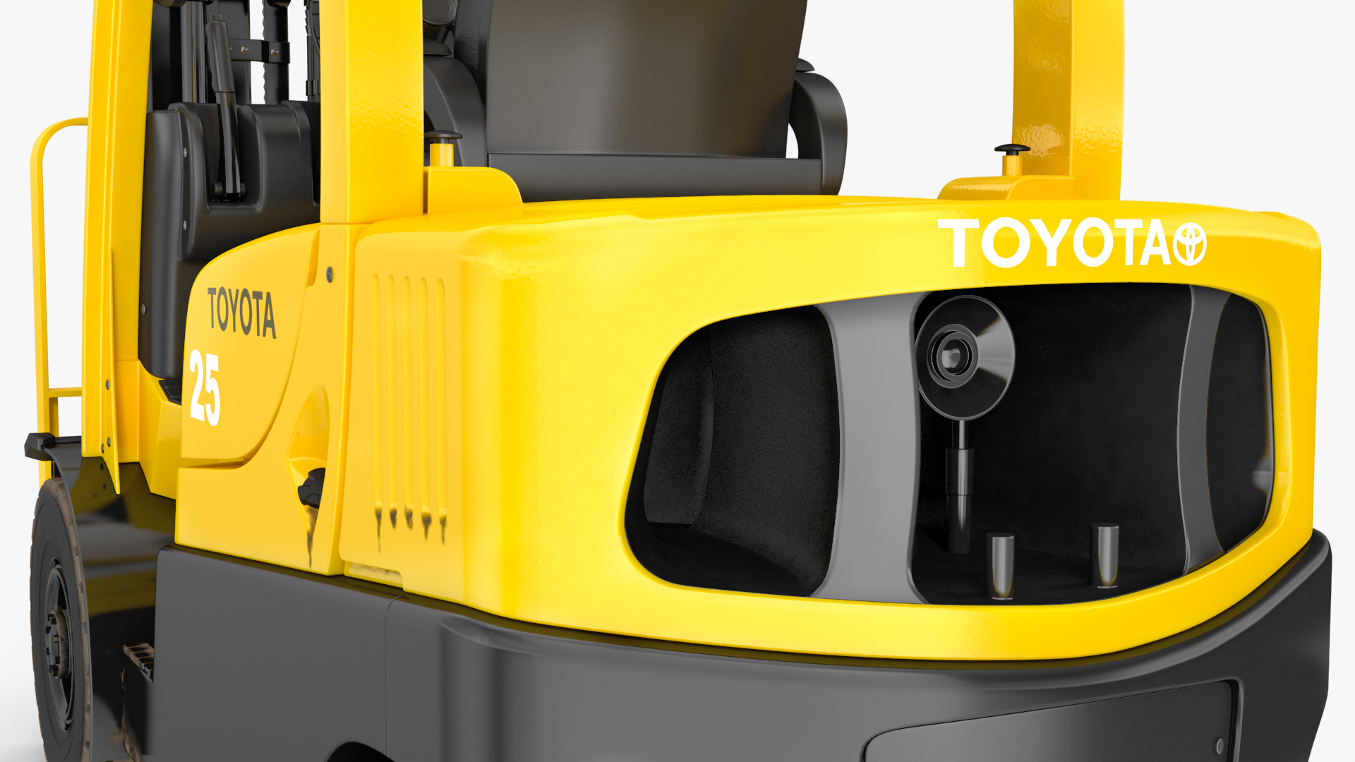 3D model Toyota Core Electric Forklift Rigged for Cinema 4D