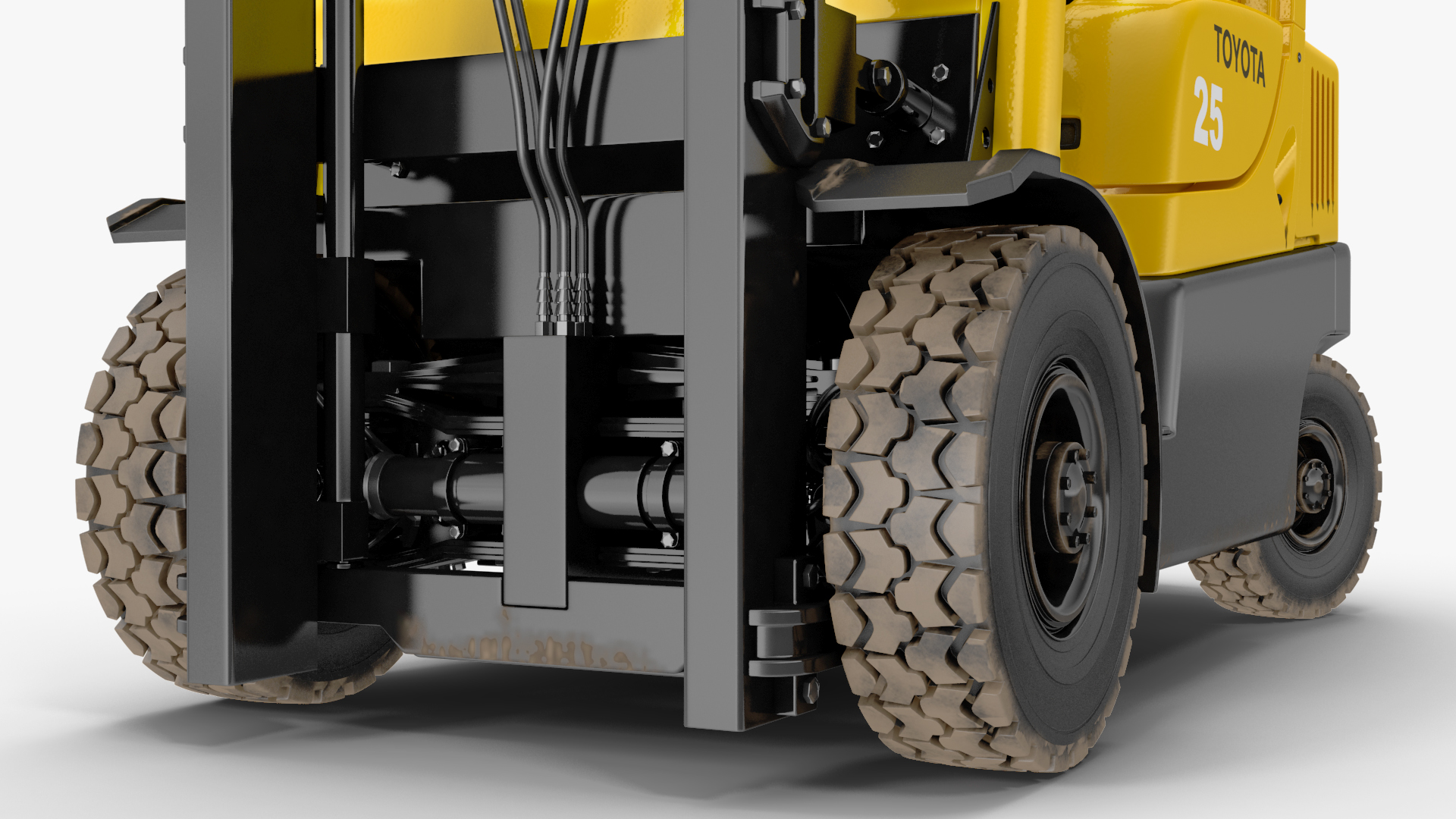 3D model Toyota Core Electric Forklift Rigged for Cinema 4D