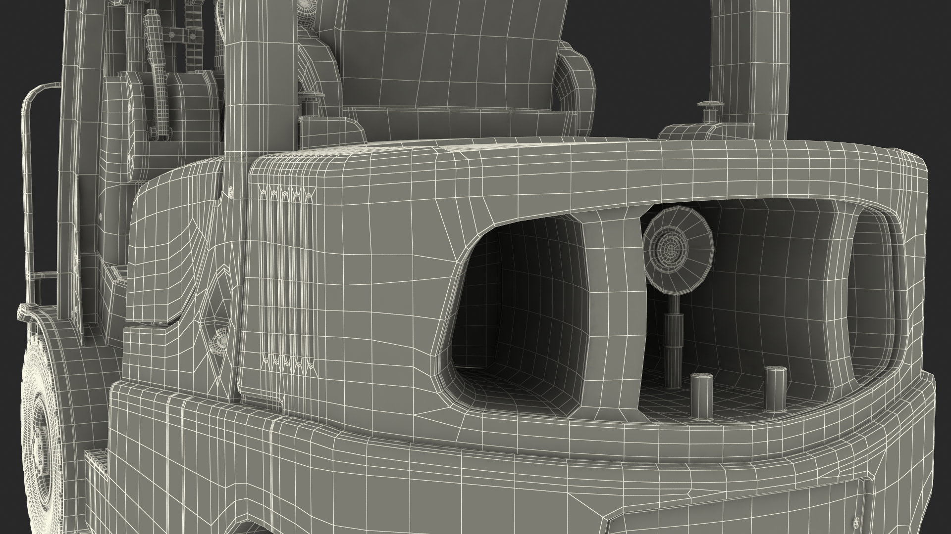 3D model Toyota Core Electric Forklift Rigged for Cinema 4D