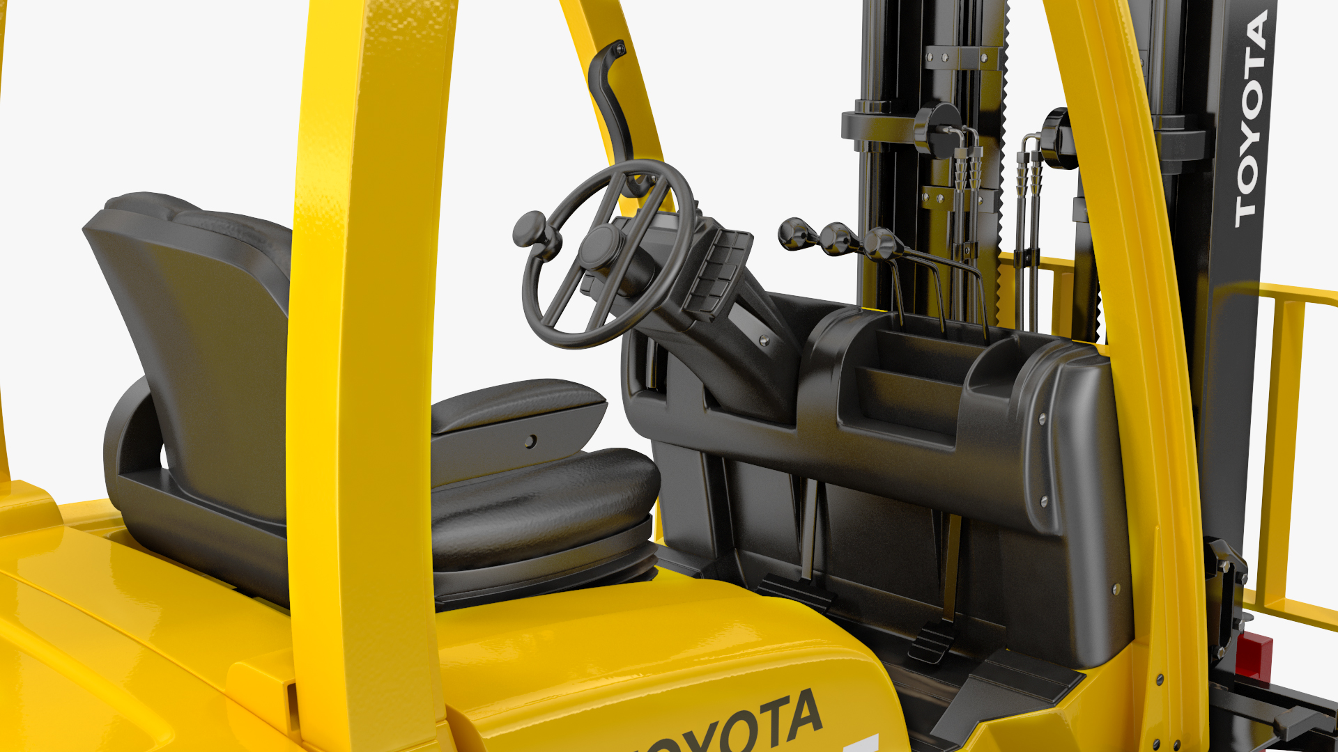 3D model Toyota Core Electric Forklift Rigged for Cinema 4D