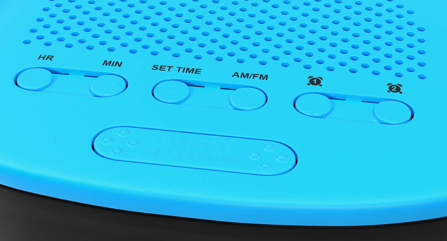 Digital Clock Radio Generic 3D