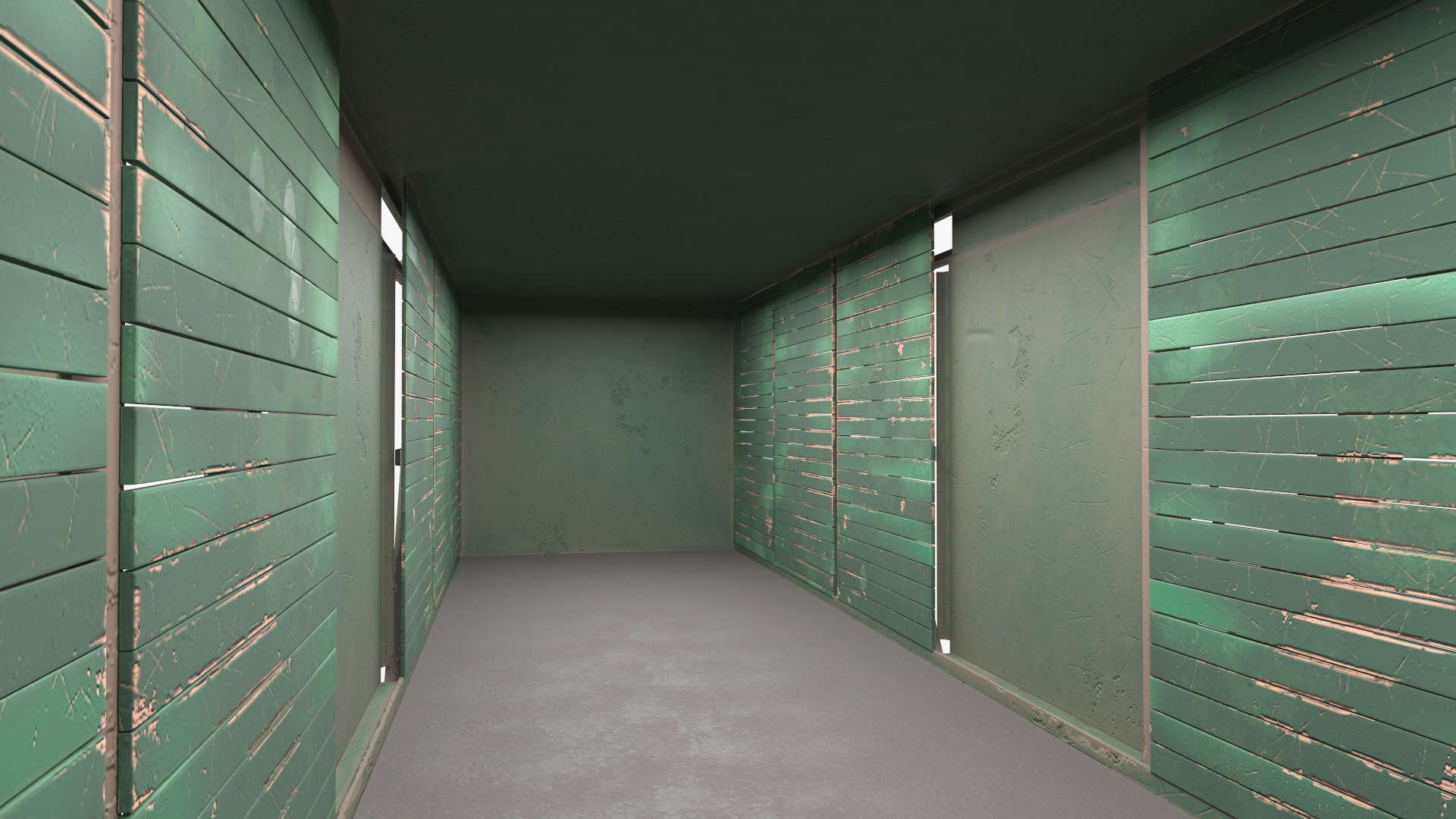 3D Old Cargo Wagon Green