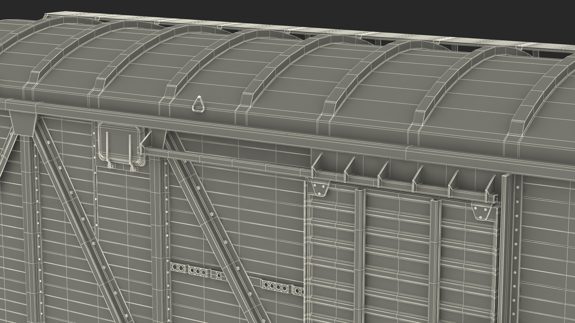 3D Old Cargo Wagon Green